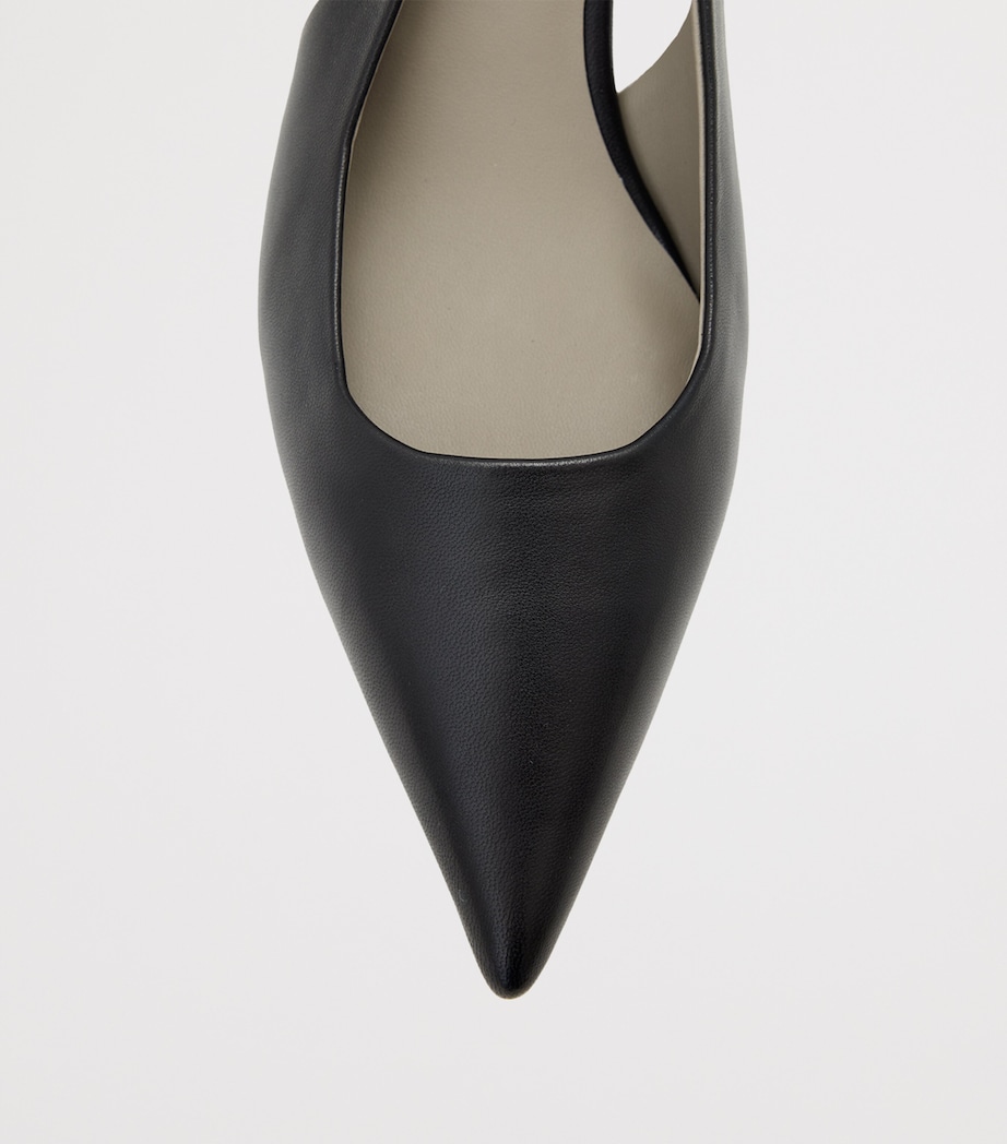 Leather Idyia Slingback Pumps 20 BLACK Image 3