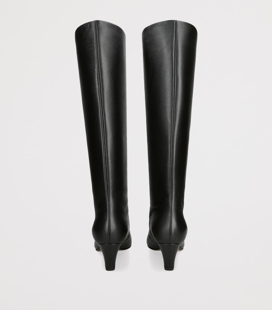 Leather Alva Knee-High Boots 55 BLACK Image 2