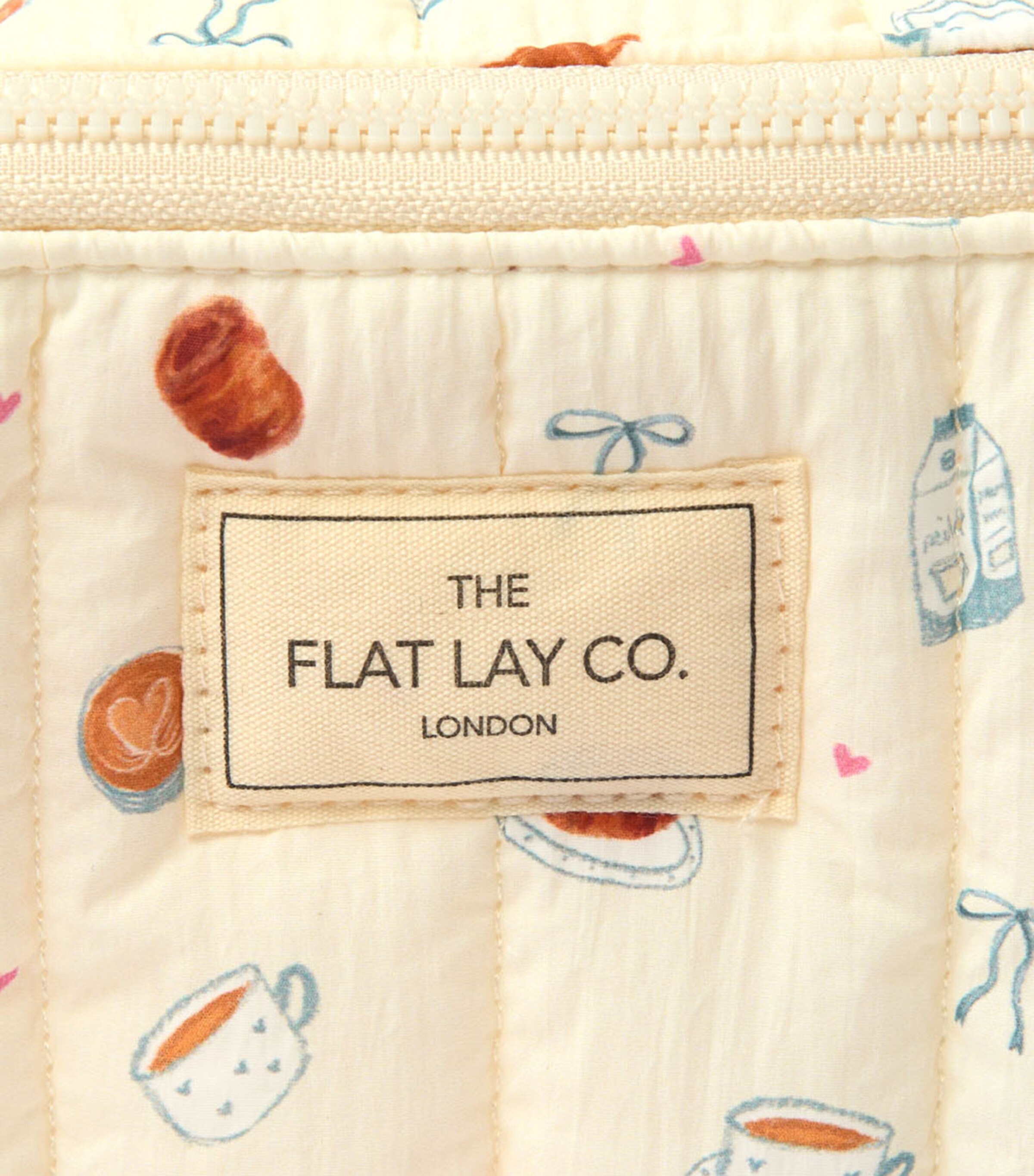 The Flat Lay Co. Printed Flat Lay Make-Up Bag Patisserie Image 6