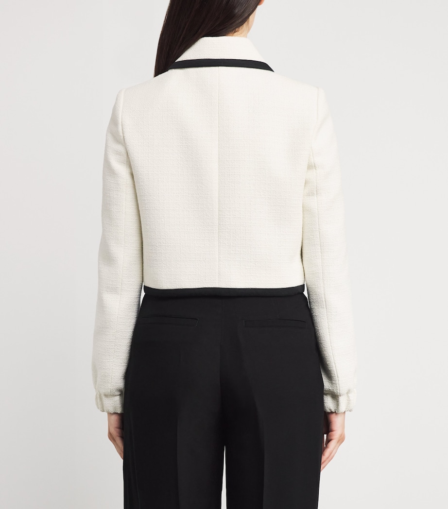 Tweed Short Jacket IVORY/BLACK Image 4