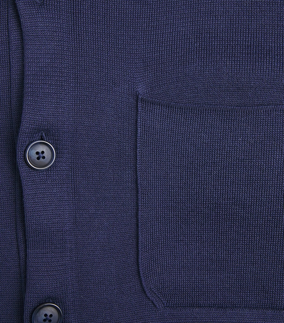 Cotton Three-Pocket Overshirt NAVY BLUE Image 5