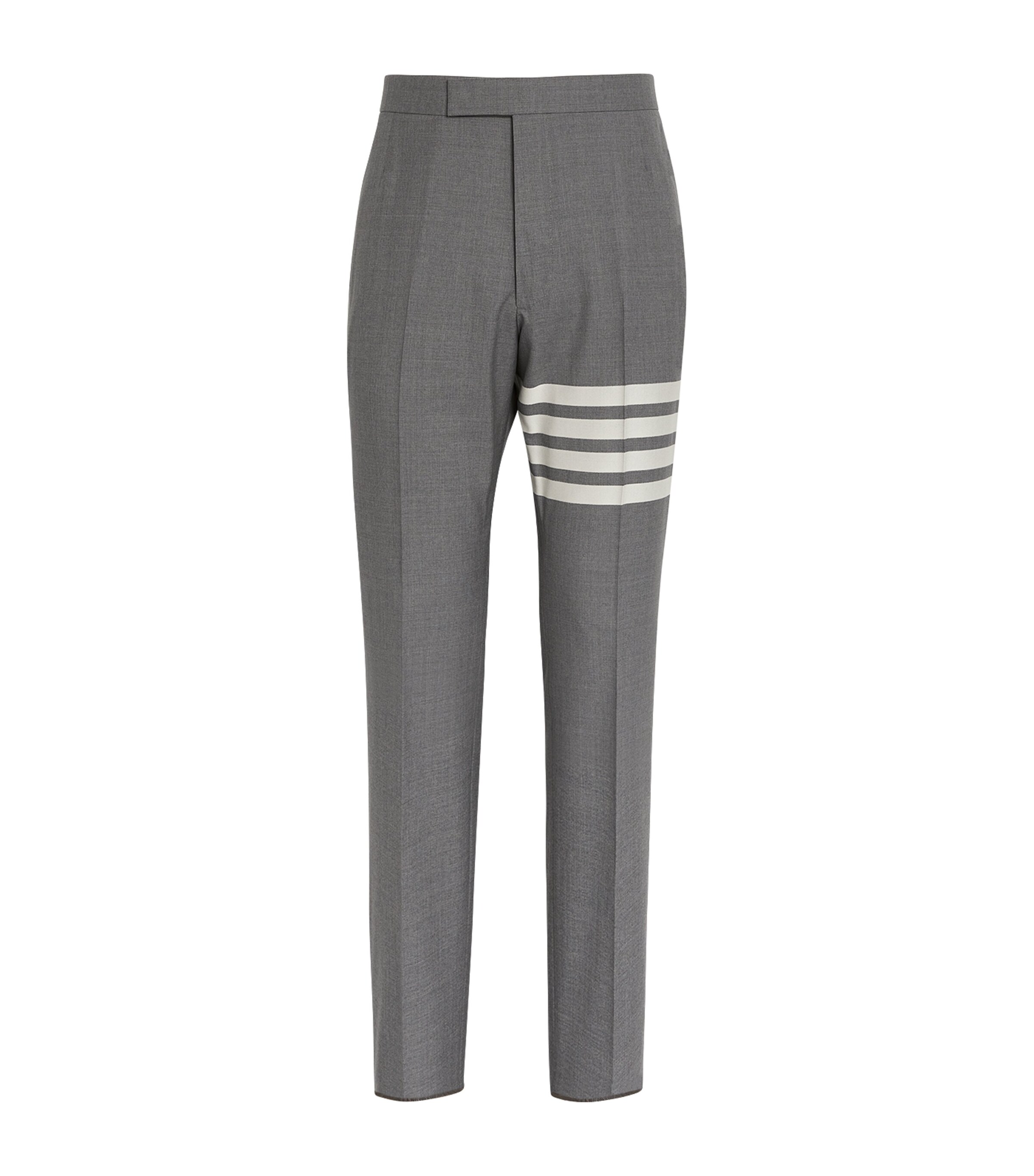 Shop Thom Browne Wool 4-bar Stripe Tailored Trousers In Grey