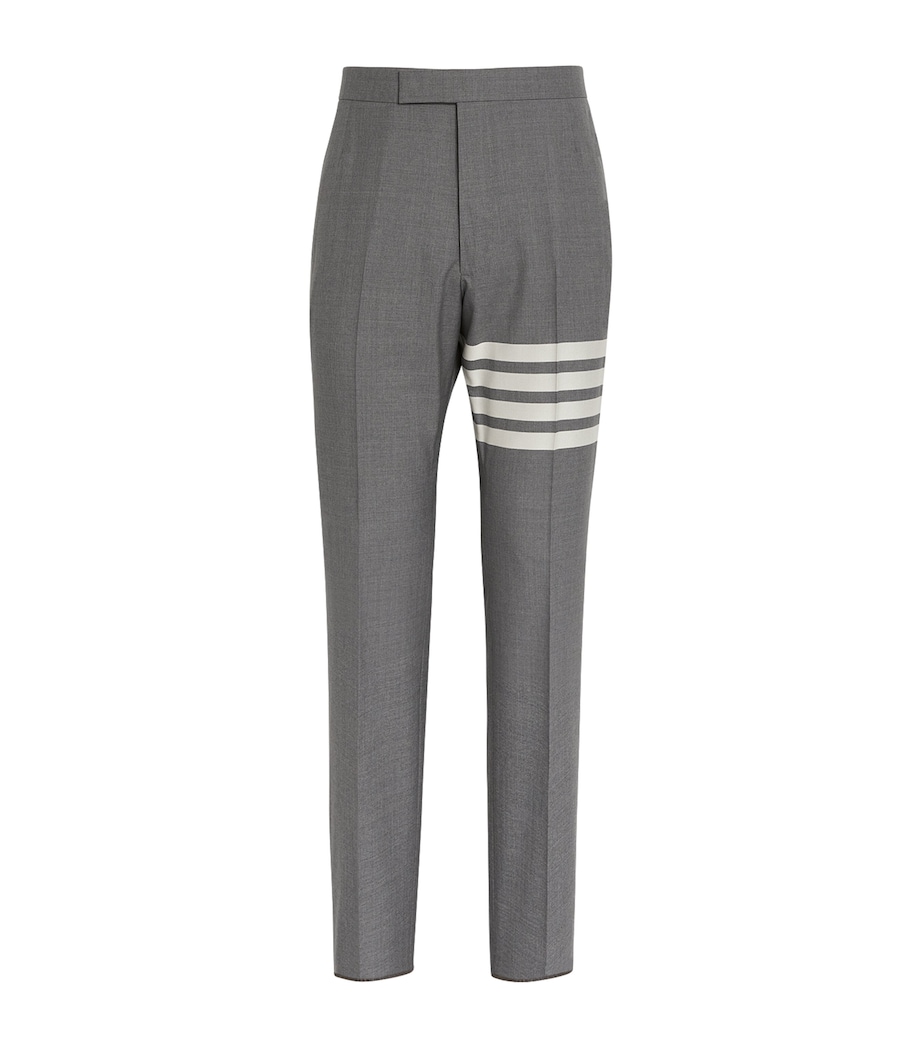 Wool 4-Bar Stripe Tailored Trousers MED GREY Image 1