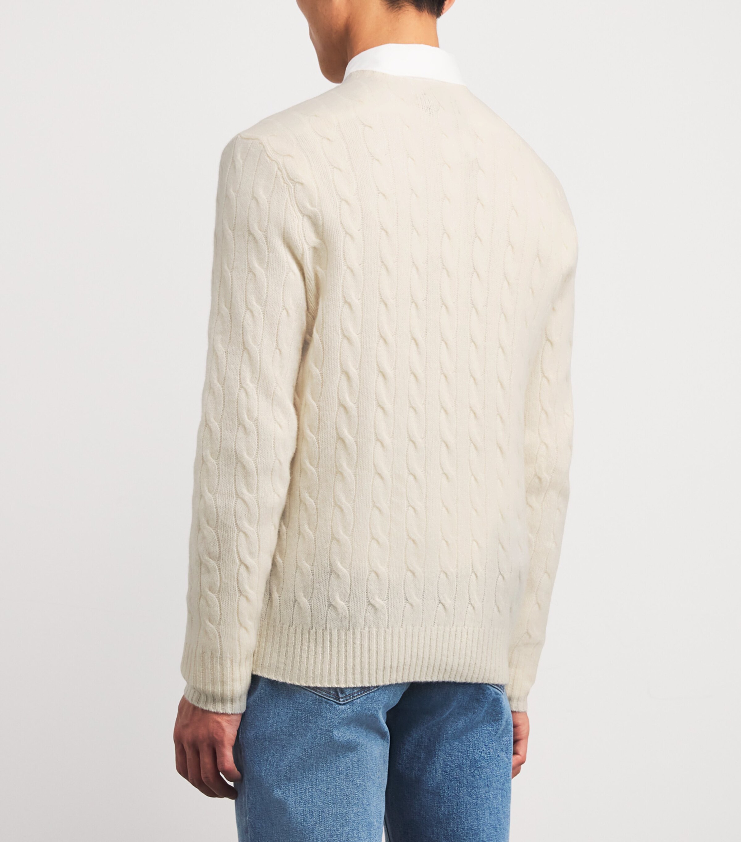 Wool-Cashmere Cable-Knit Sweater NATURAL Image 4