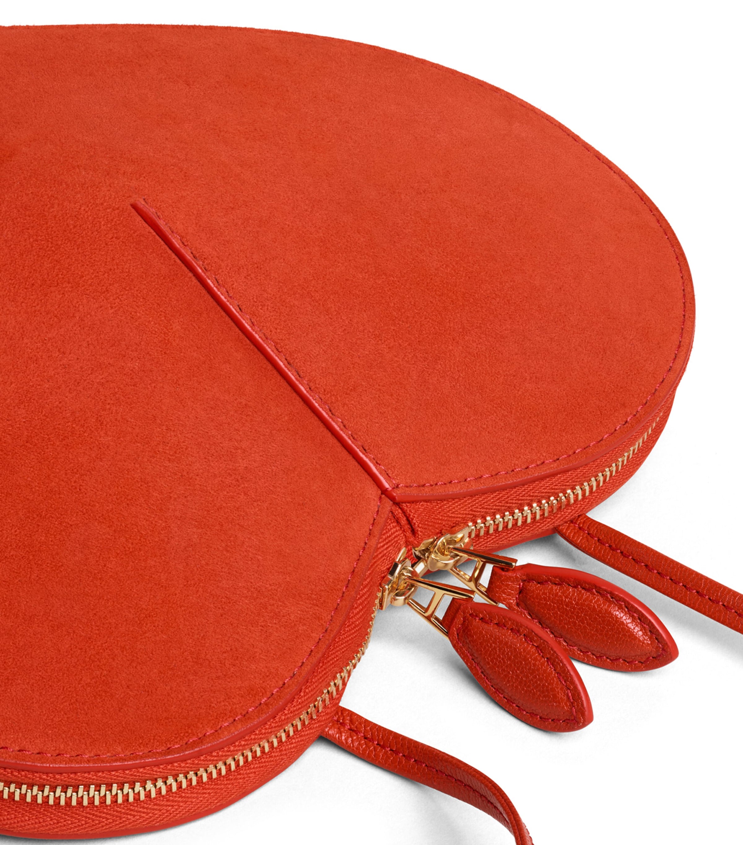 Alaïa Mini Suede Le Coeur Shoulder Bag Orange Brule Image 3
