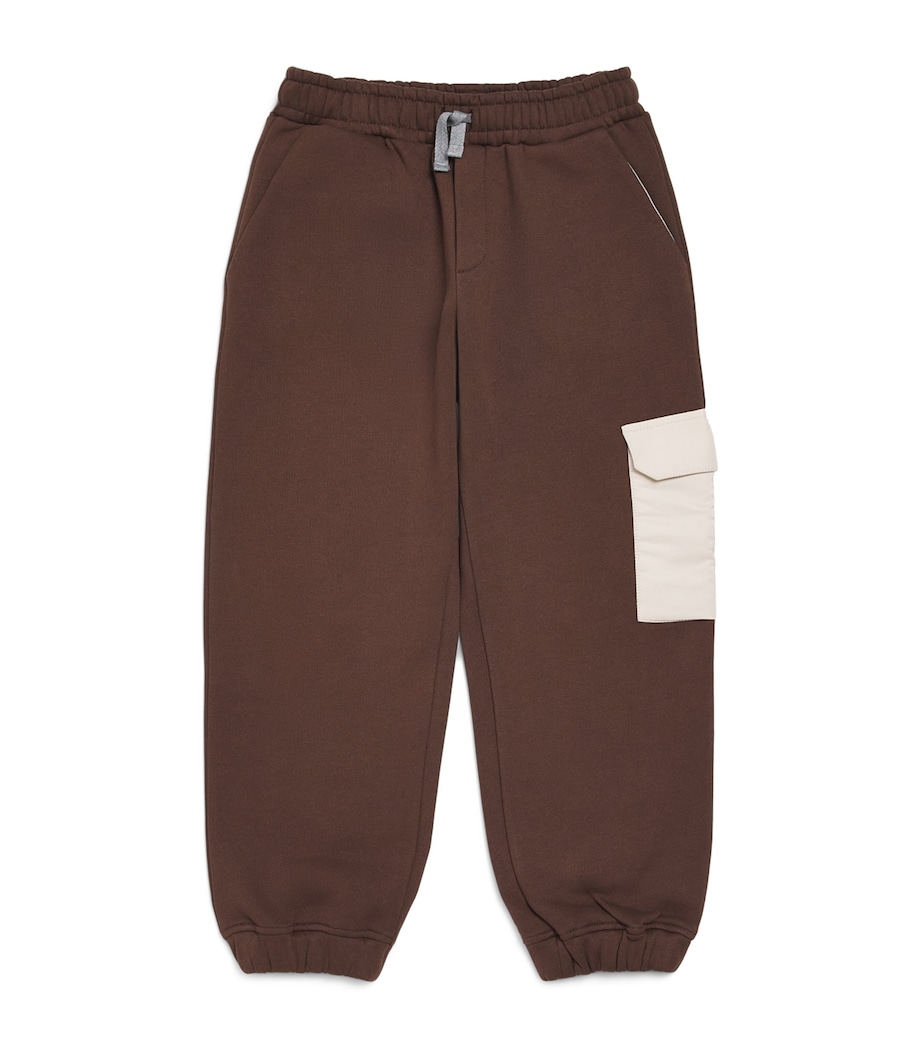 Eleventy Kids Cotton Drawstring Sweatpants (2-16 Years) Brown/beige Image 1