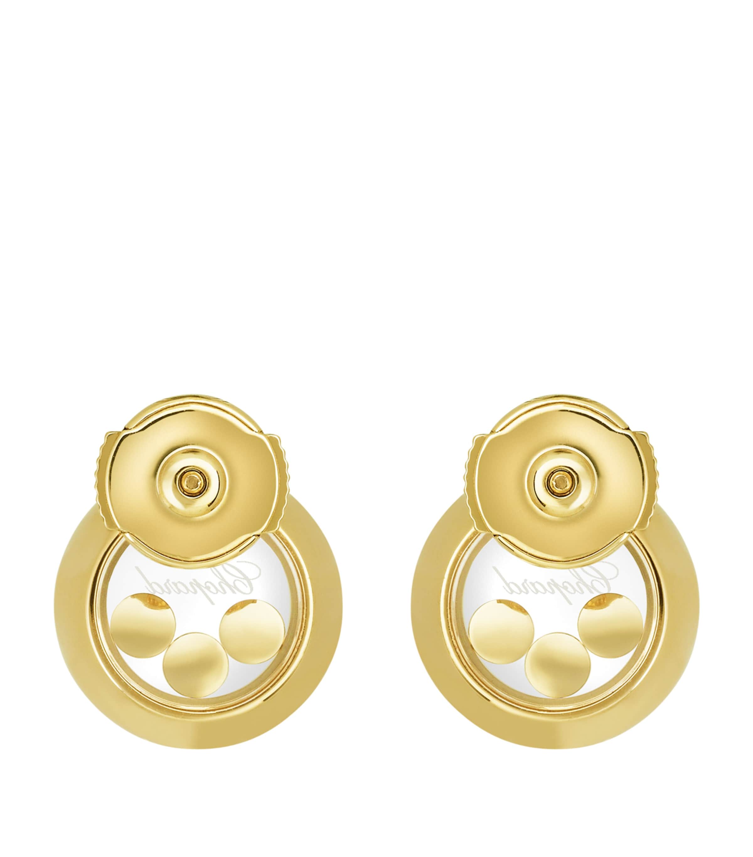 Yellow Gold and Diamond Happy Diamonds Icons Earrings 18K YELLOW GOLD Image 2