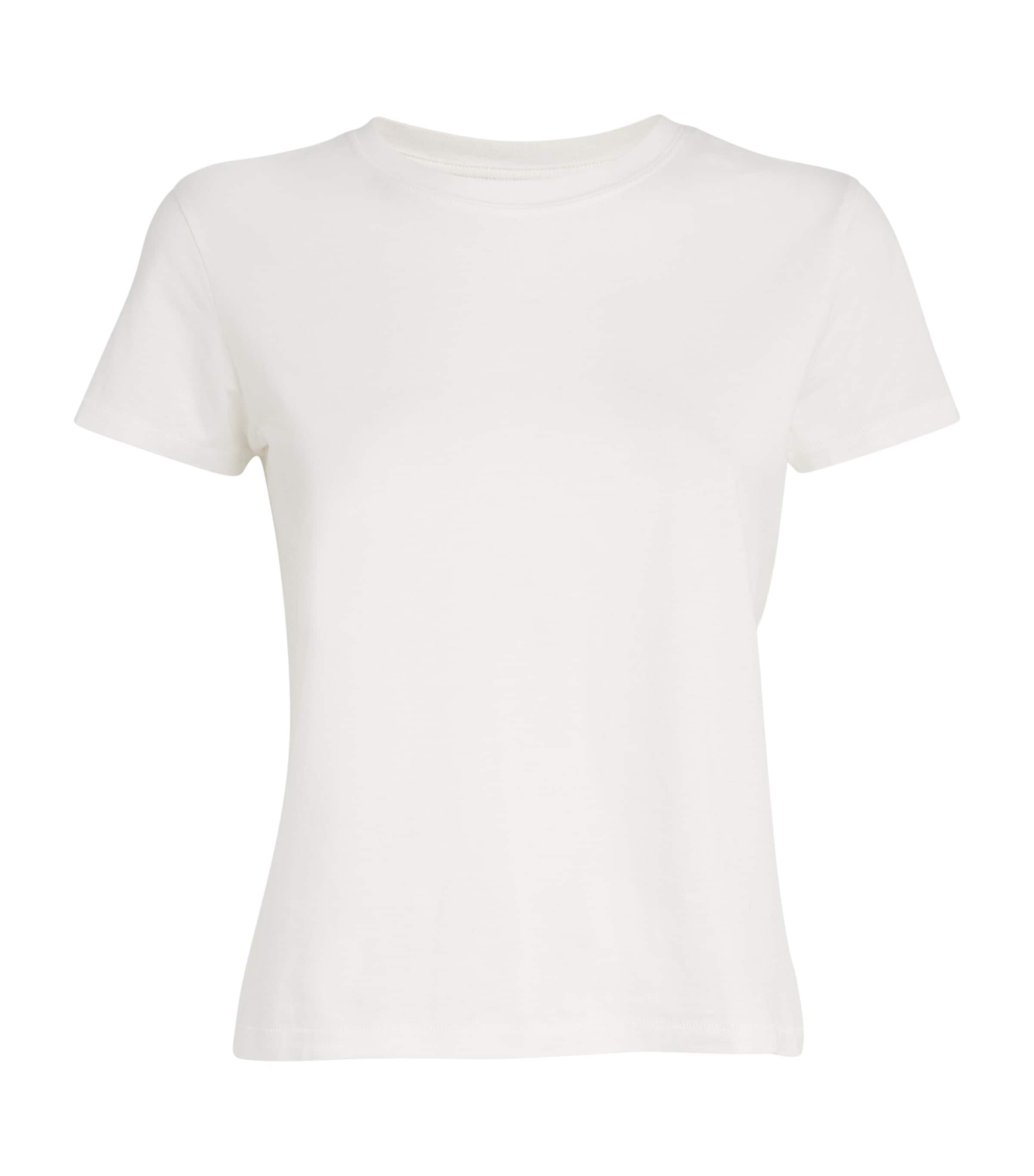 Frame Womens Soft Mint Baby Round-neck Cotton-jersey T-shirt In White