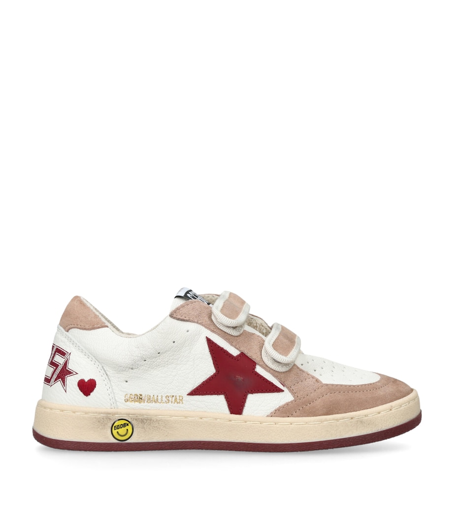 Leather Ballstar Low-Top Sneakers WHITE/RED Image 1