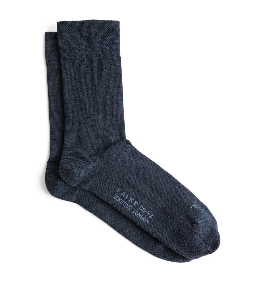 Sensitive London Socks NAVY MEL. Image 1