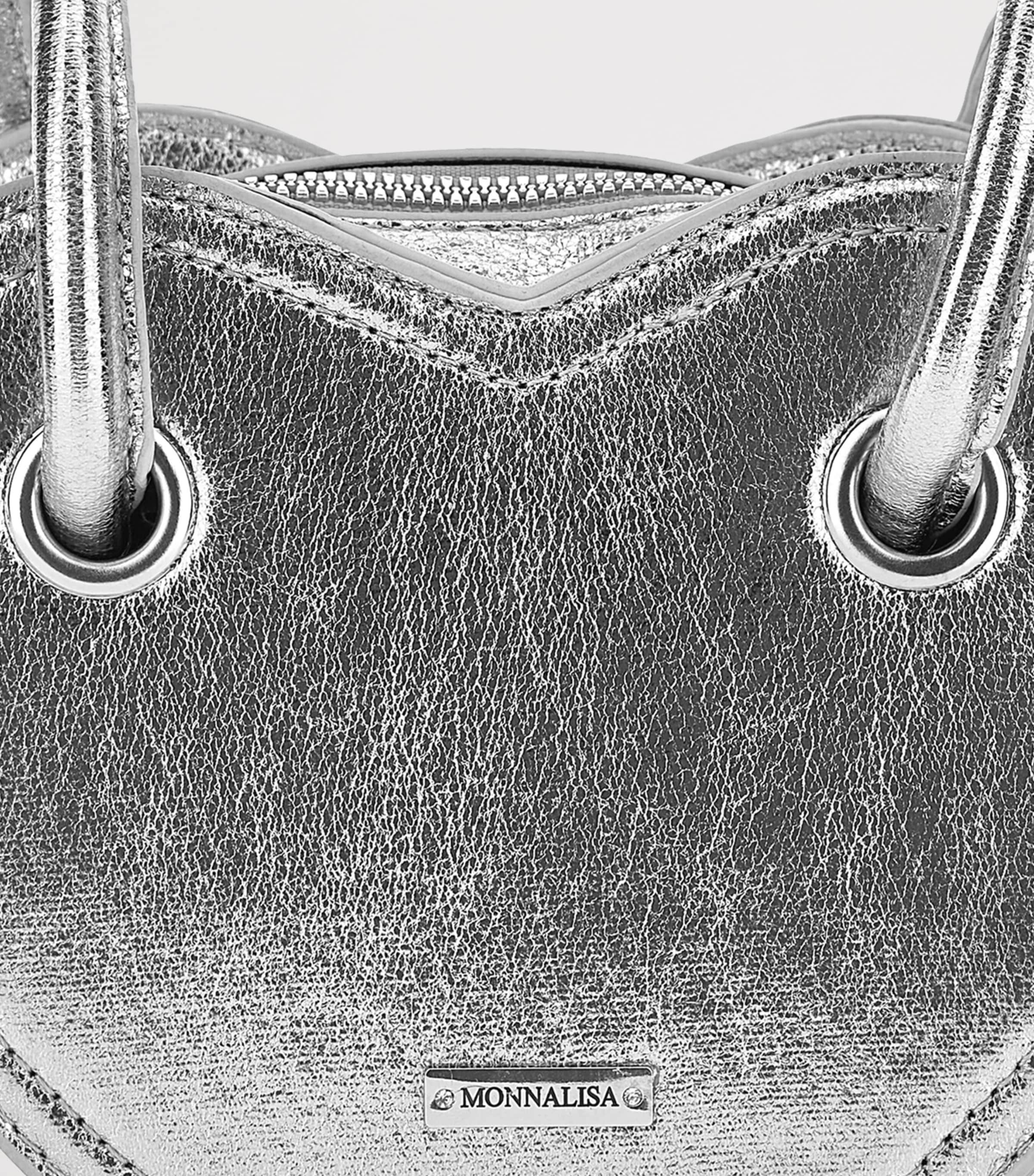 Love Heart-Shaped Bag ARGENTO Image 4