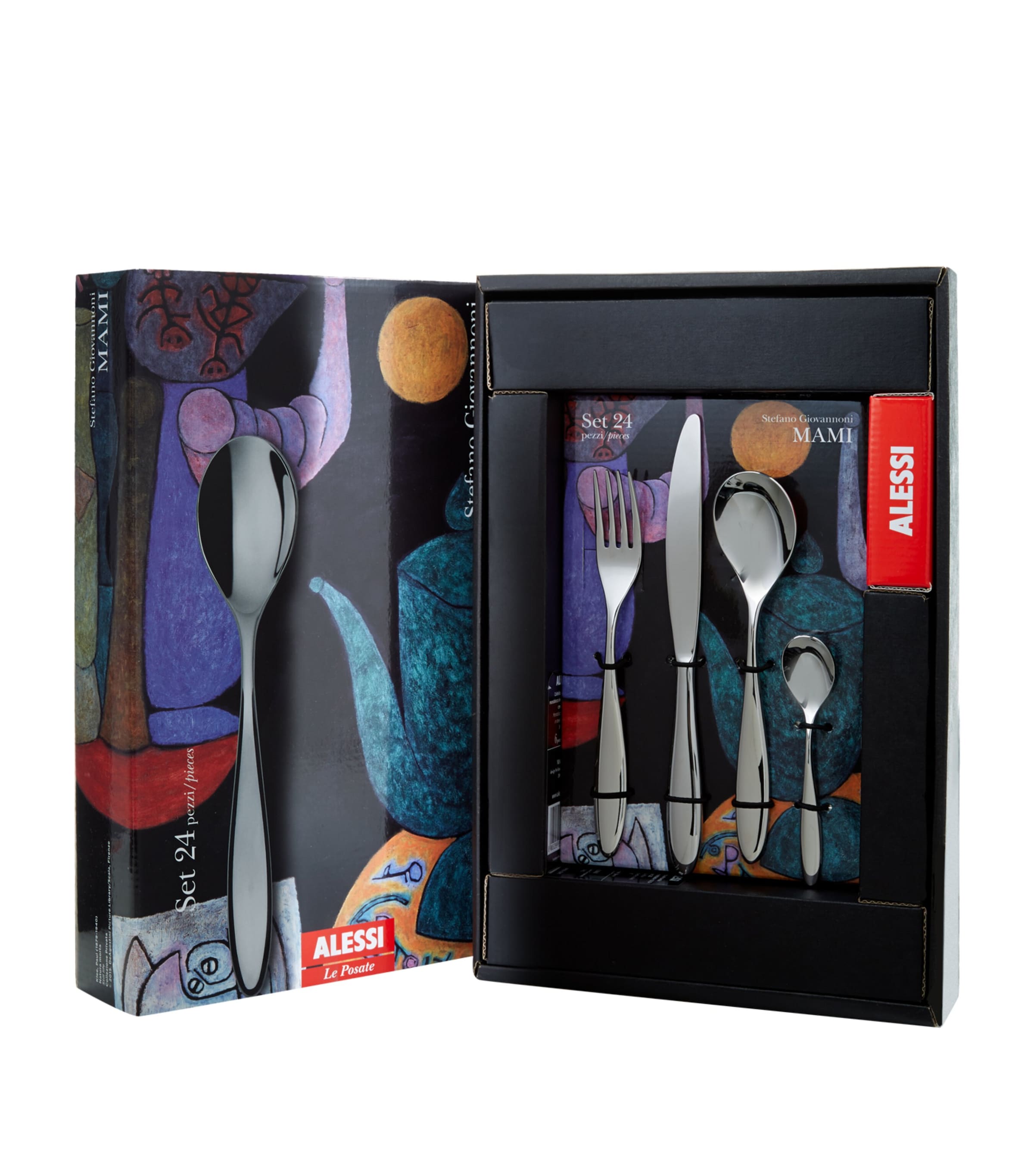 Alessi Mami 24-piece Cutlery Set In Metallic