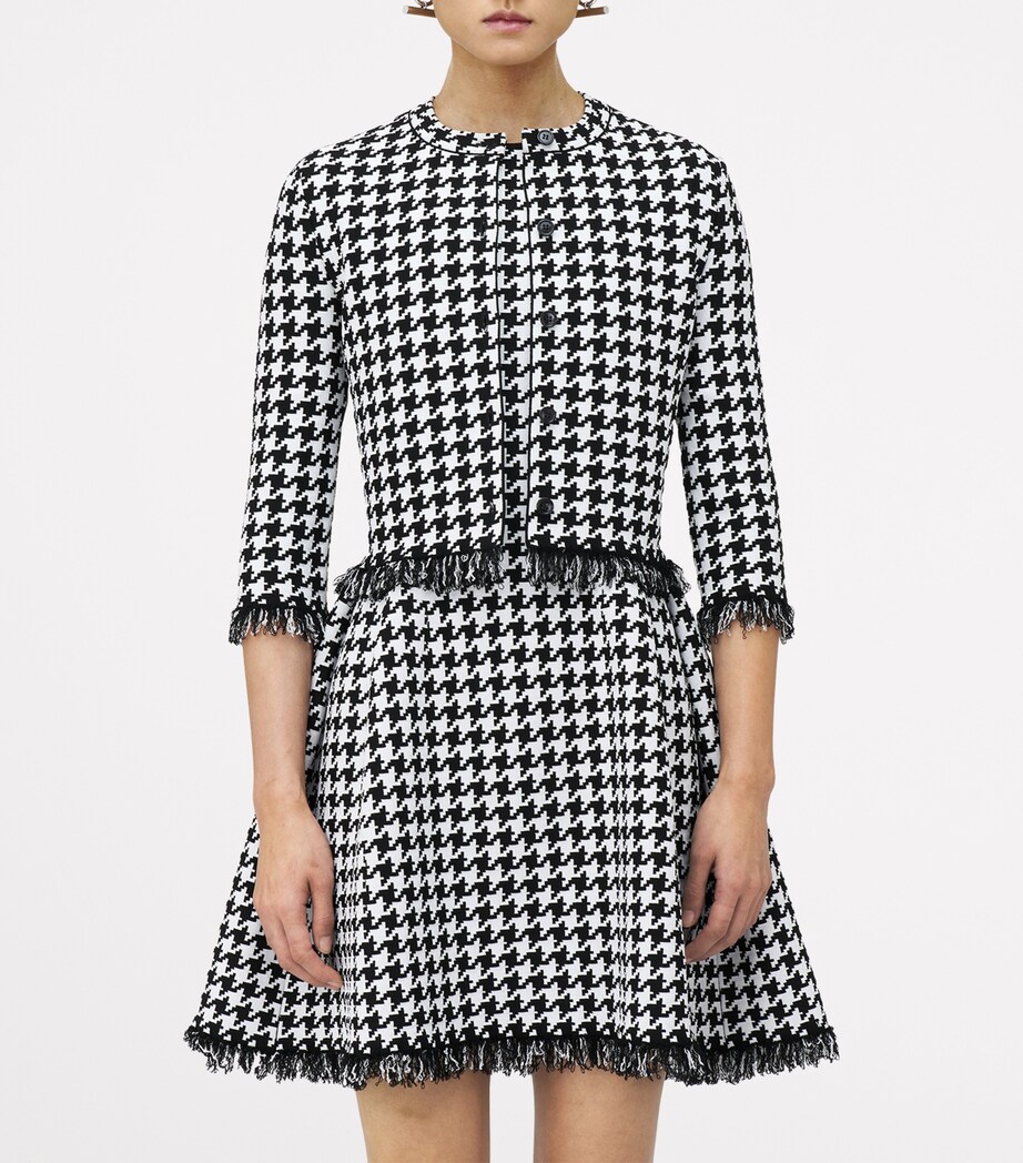 Frayed Houndstooth Cardigan 1080 Image 5