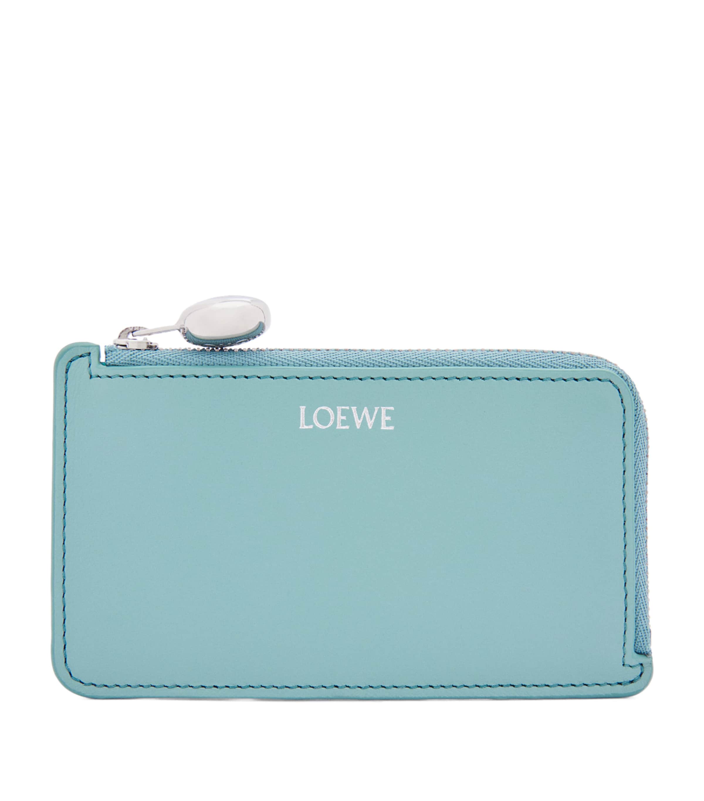 Leather Pebble Card Holder WATER Image 1
