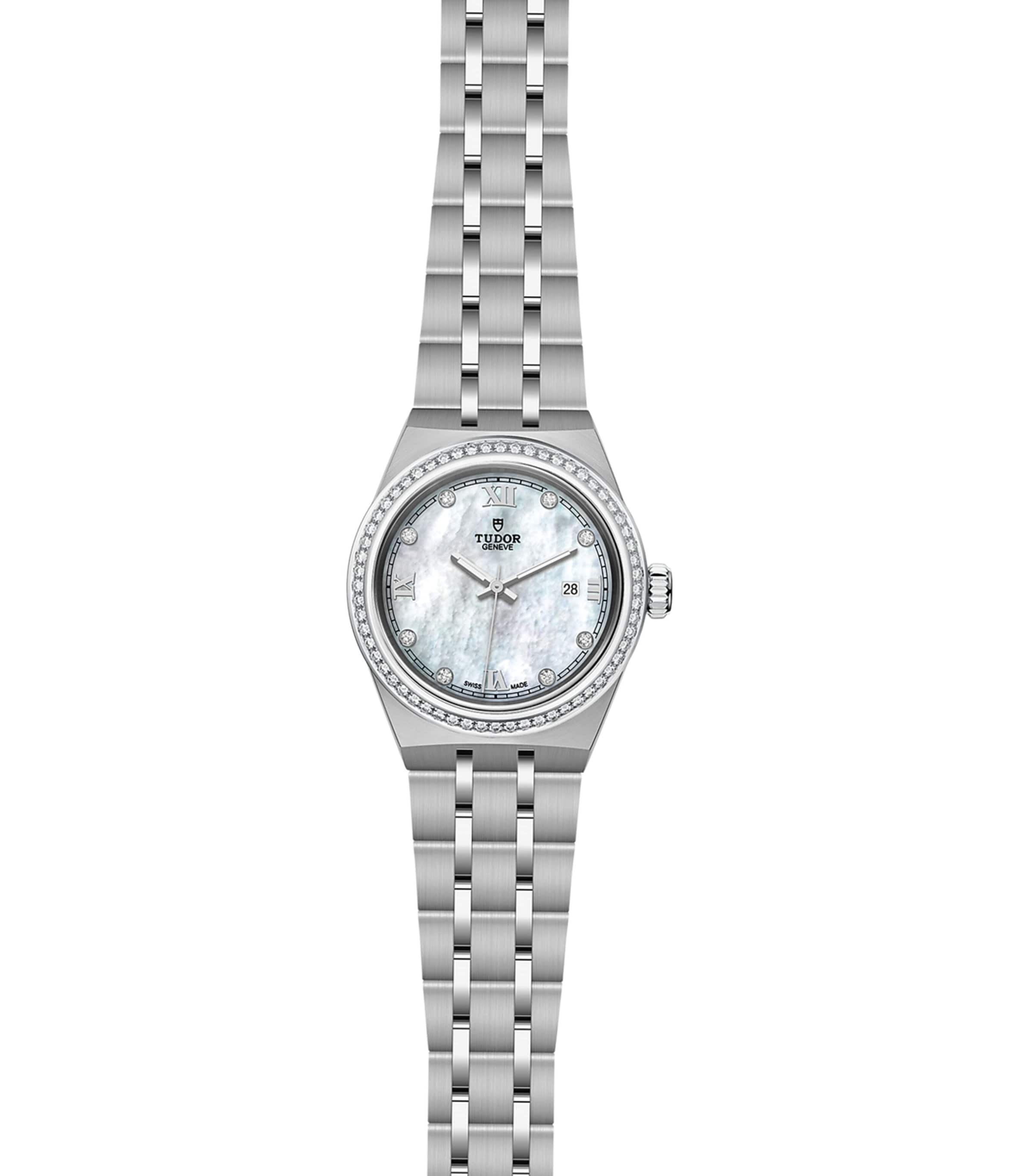 Day Date Stainless Steel and Diamond Watch 28mm MULTI Image 5