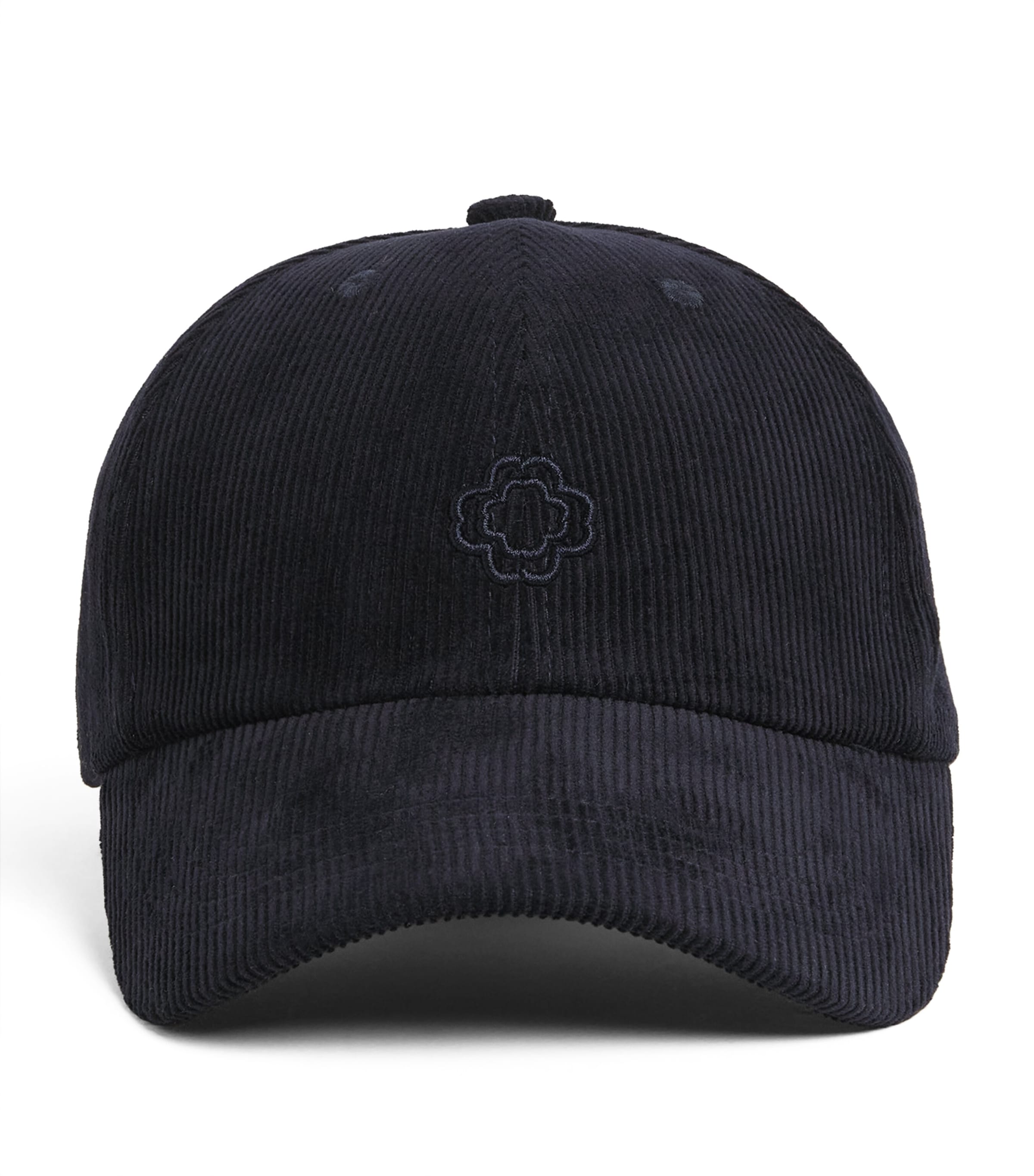 Maje Womens Navy Corduroy Logo-embroidered Cotton Baseball Cap In Blue
