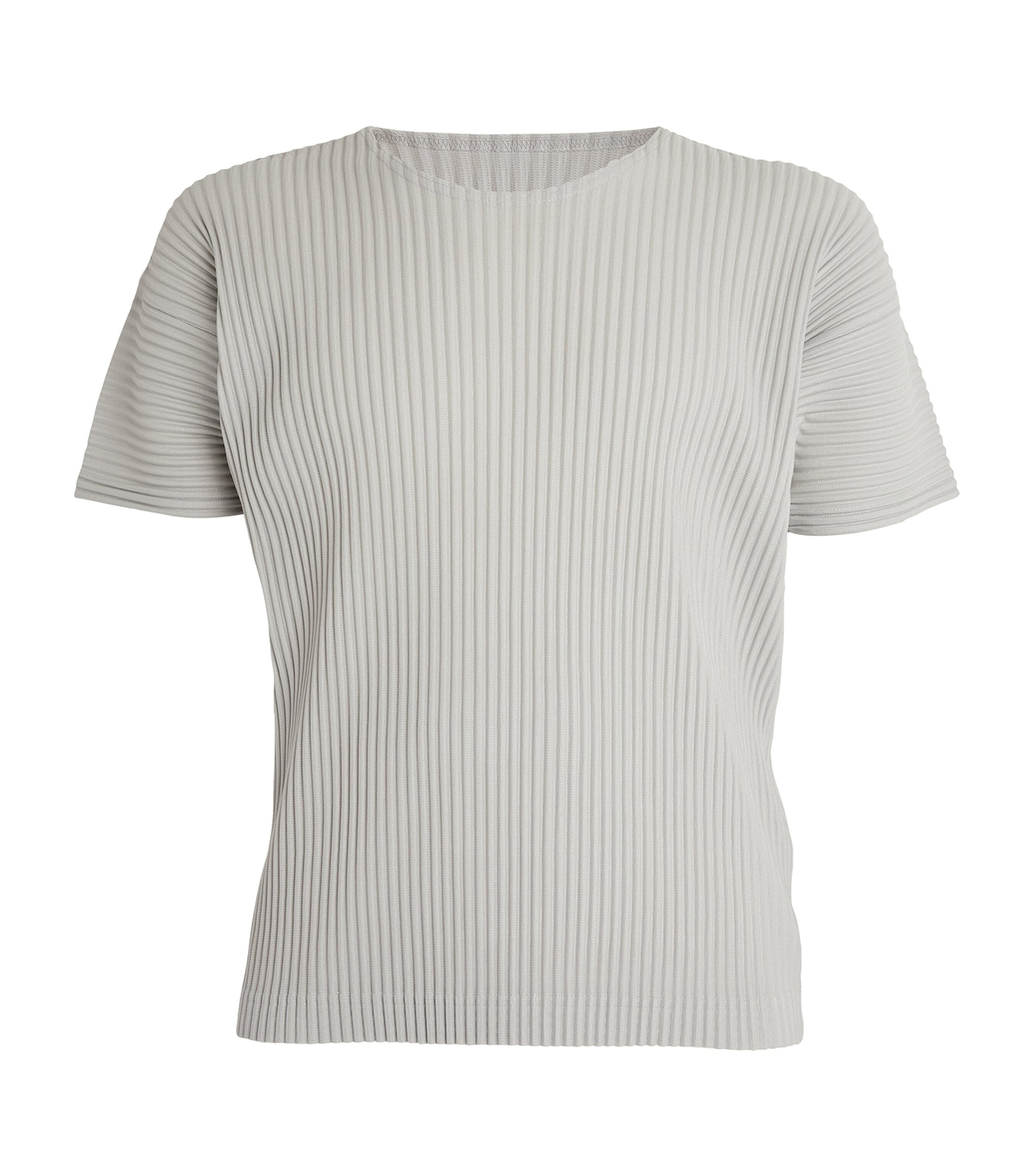 Shop Issey Miyake Pleated T-shirt In Grey