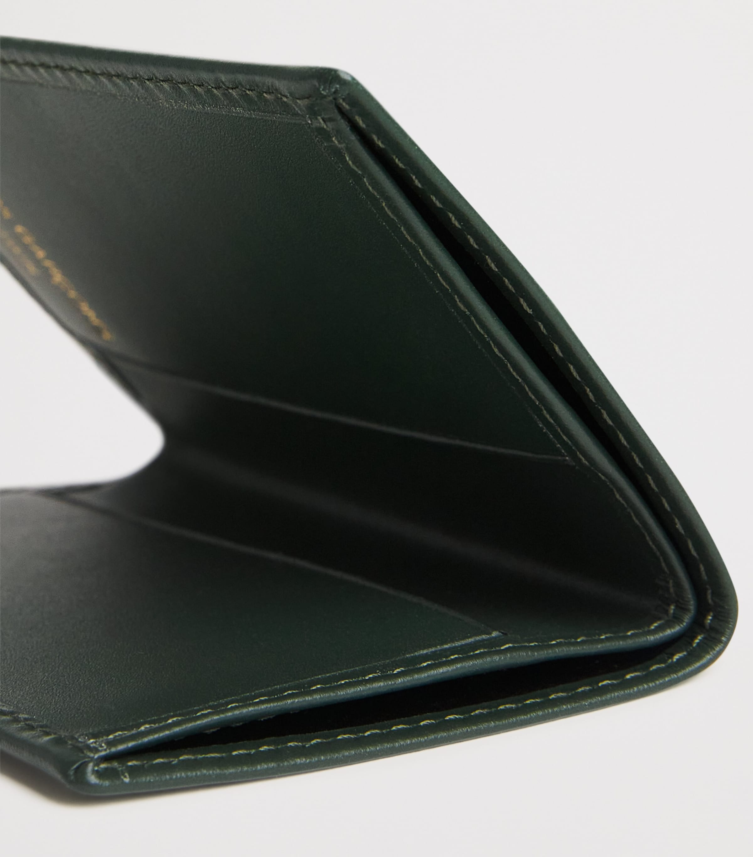 Comme Des Garçons Wallet Green Leather Bifold Card Holder | Harrods US