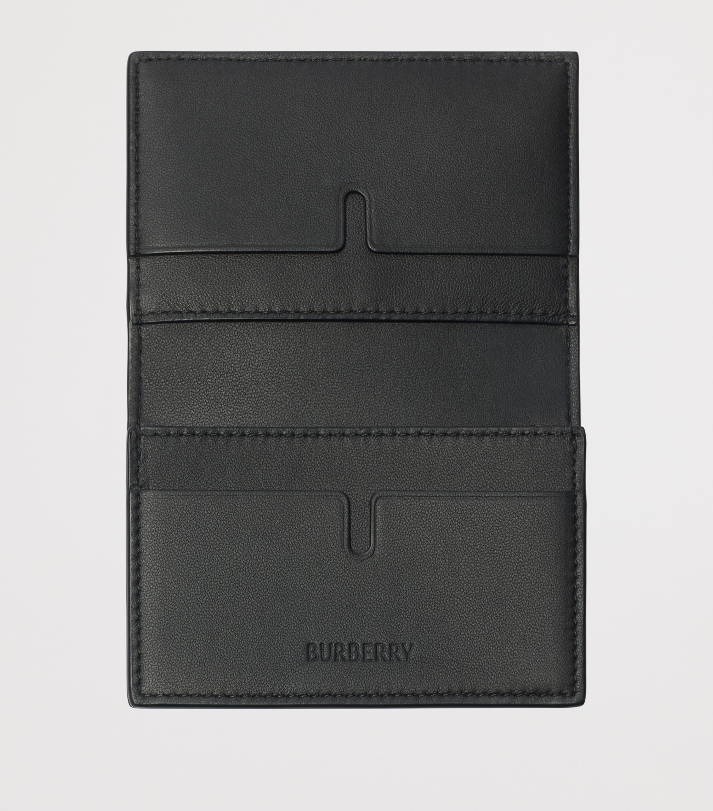 Check Bifold Card Holder NAVY Image 3