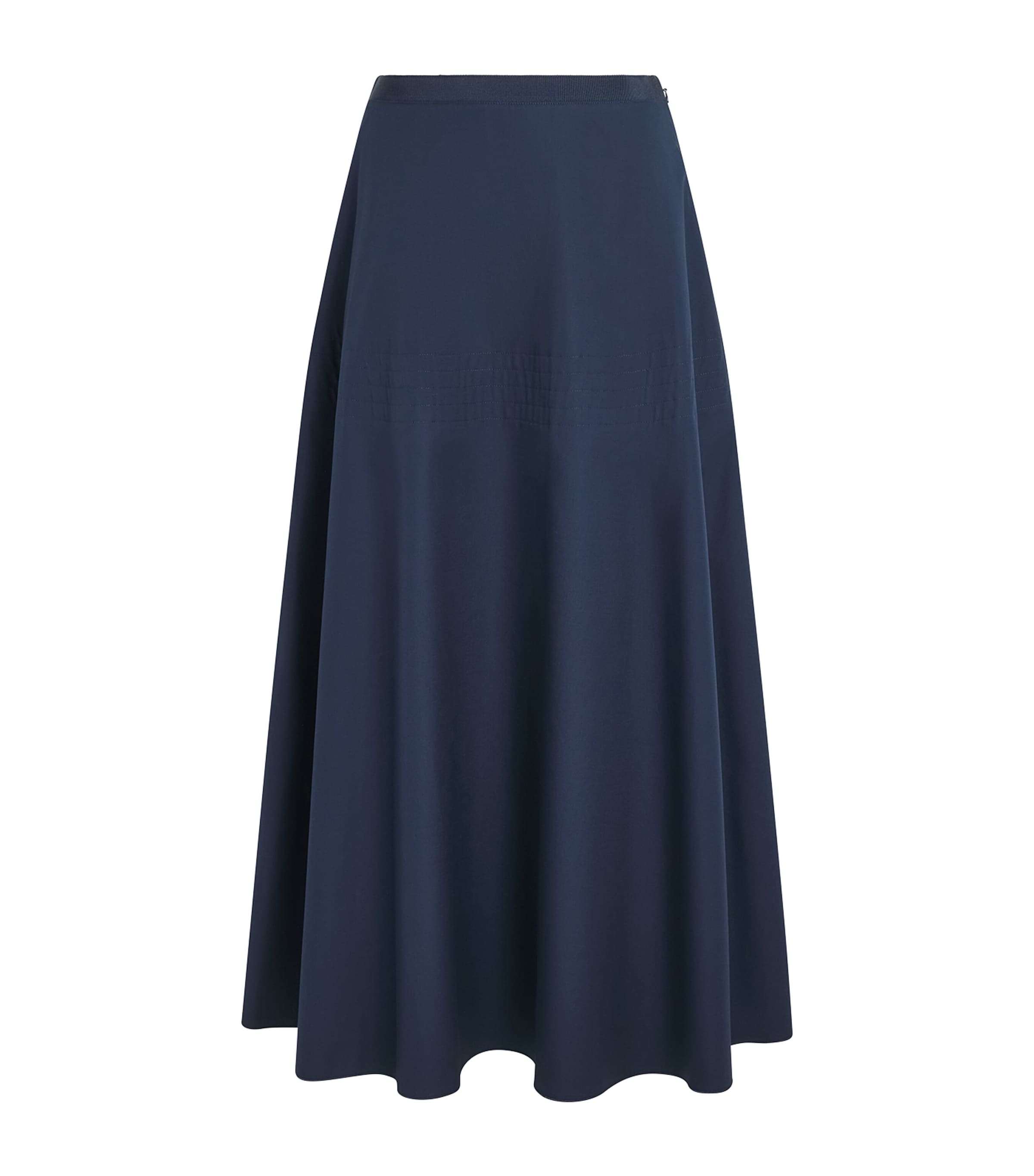 FFORME Womens Cotton-Silk Deeta Maxi Skirt Dark Navy Image 1