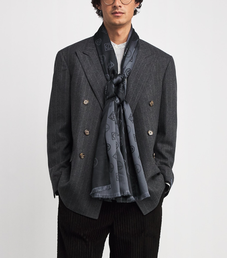 Silk Jacquard Stole Scarf FC027 Image 2