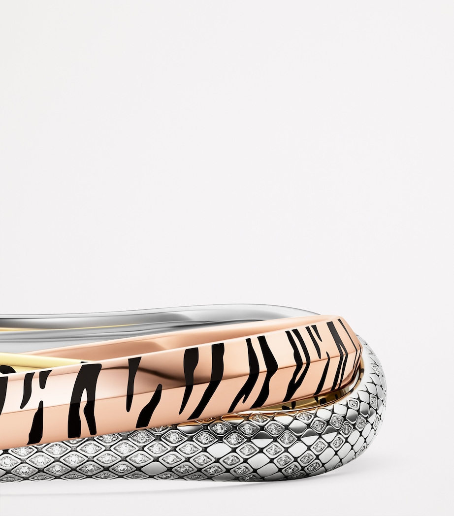 Mixed Gold and Diamond Wild Ones Trinity Bracelet MULTI Image 5