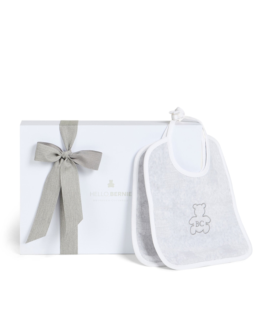 Brunello Cucinelli Kids Cotton Bernie Bib (Set of 2) Image 1