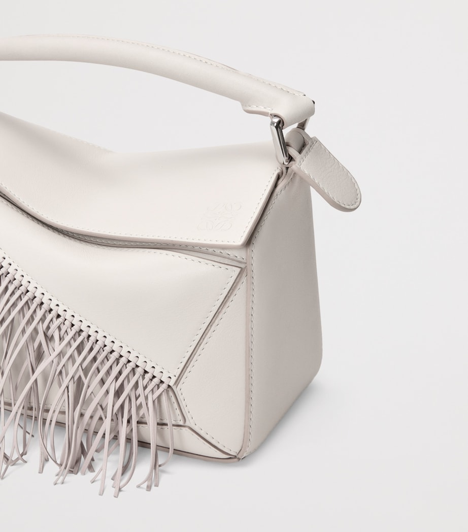 Small Fringed Puzzle Bag SOFT WHITE Image 8
