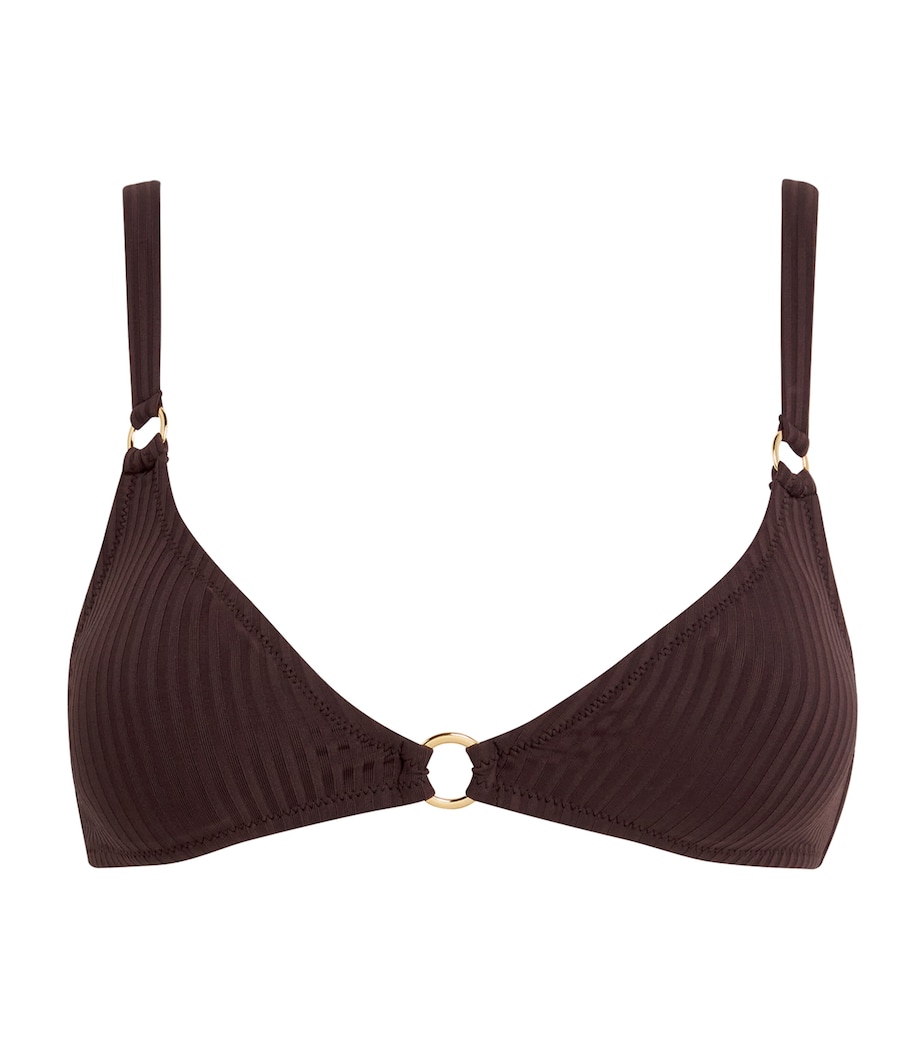 Ribbed Montenegro Triangle Bikini Top BROWN RIBBED1287 Image 1