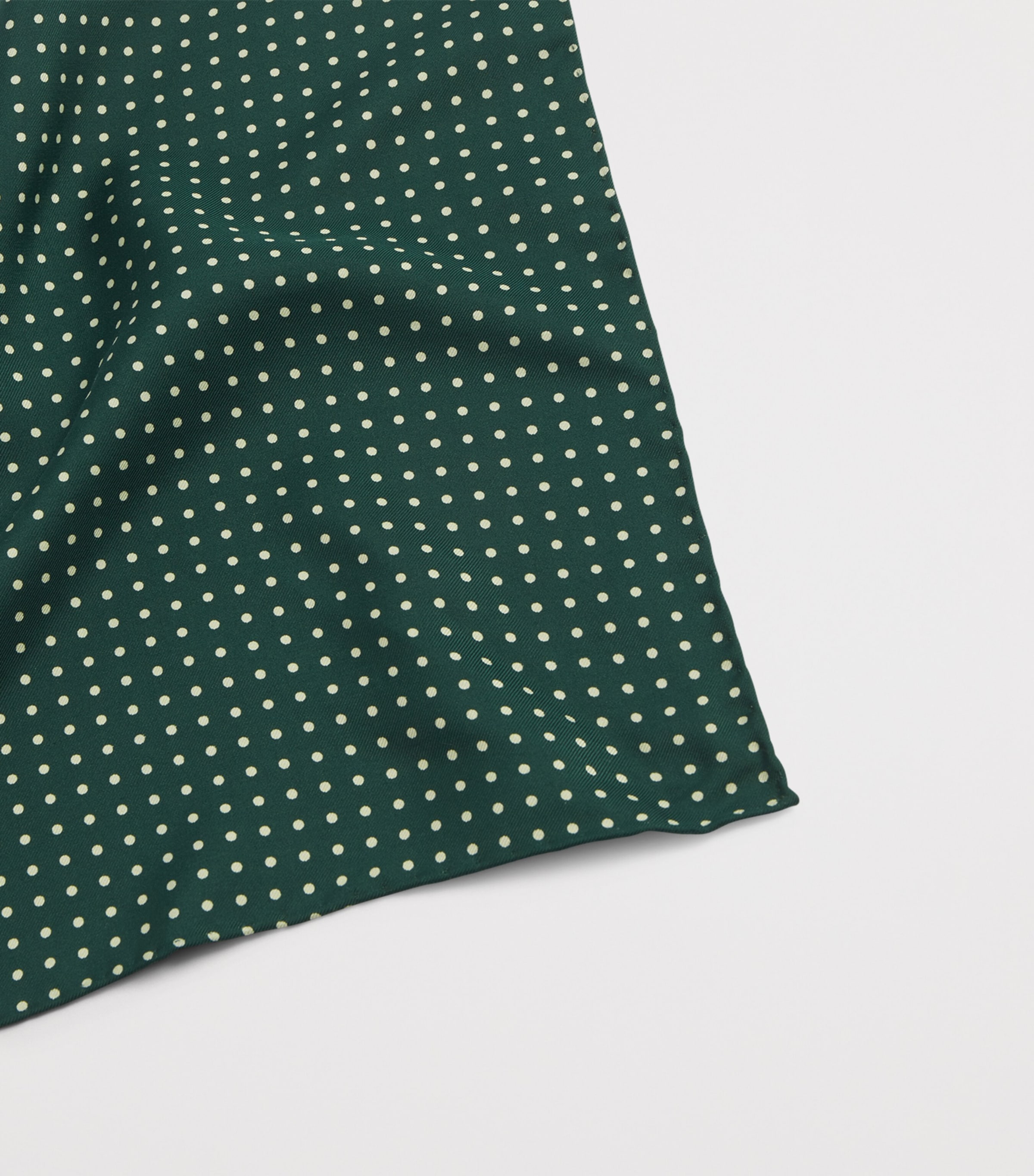 Mulberry Silk Polka Dot Pocket Square 311EMERALD Image 3