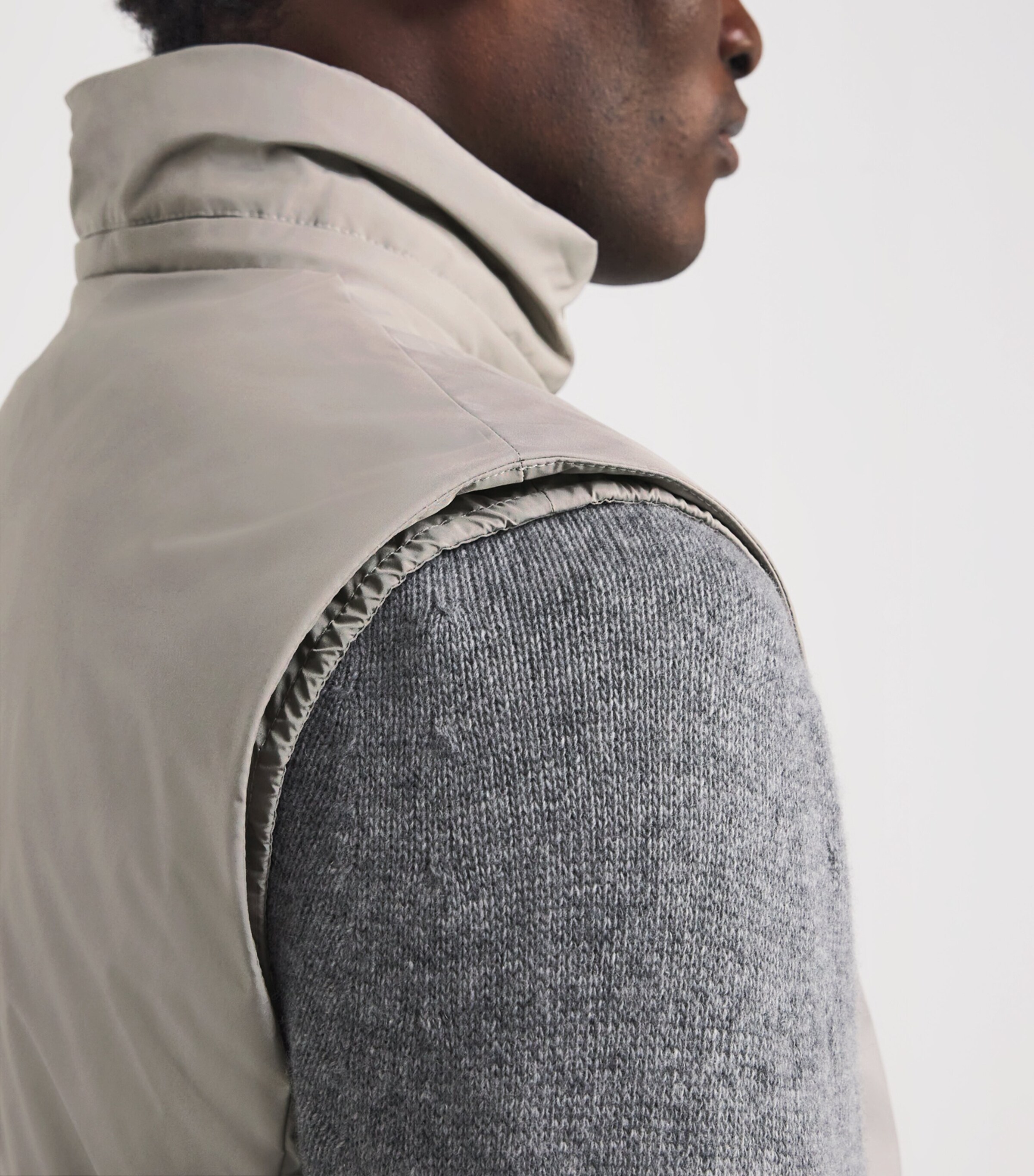 Two-Tone Hooded Bomber Jacket U0118 MARMO Image 6