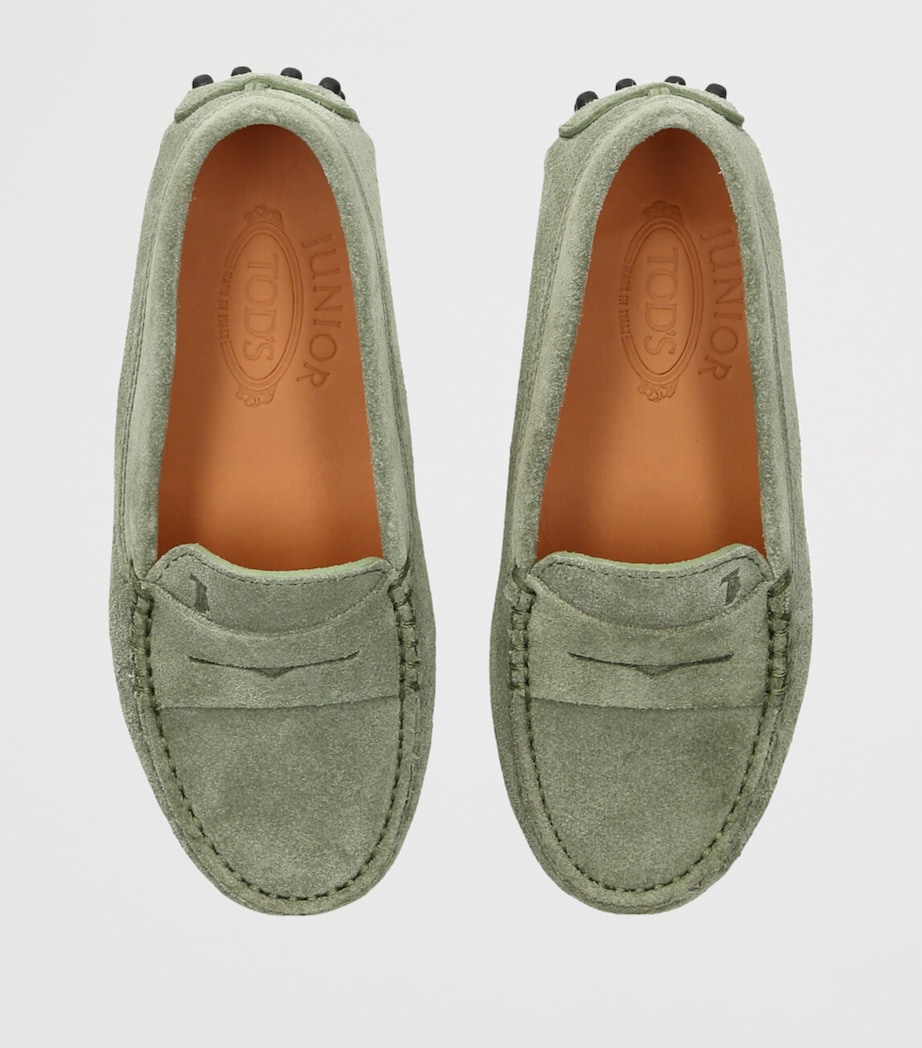 Suede Gommino Loafers PALE GREEN Image 4