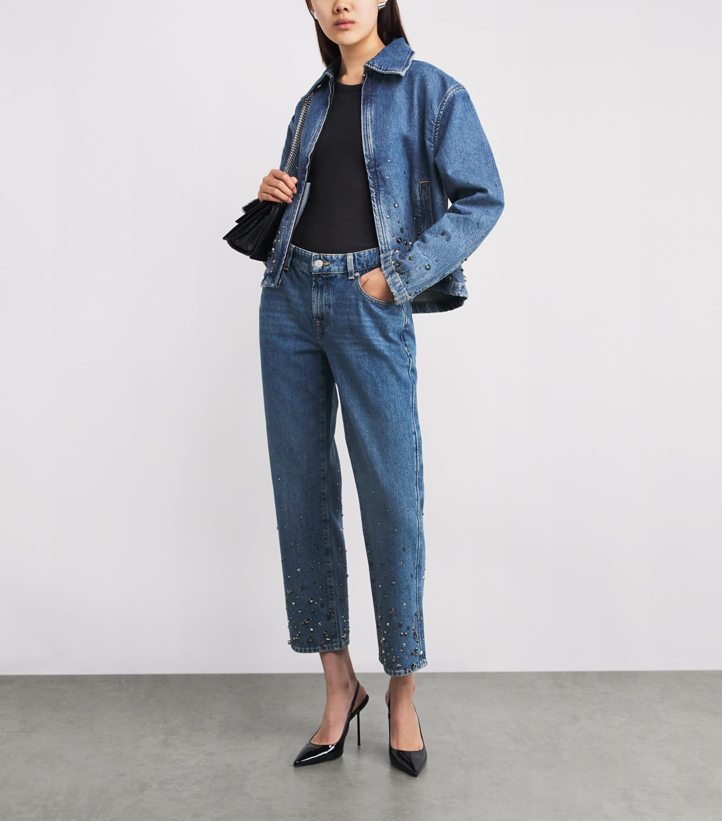 Embellished Callie Straight Jeans DANCE WITH CRYS Image 2