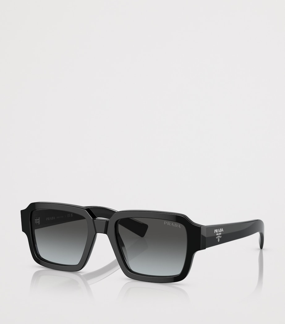 Prada Acetate Square Sunglasses Black Image 2