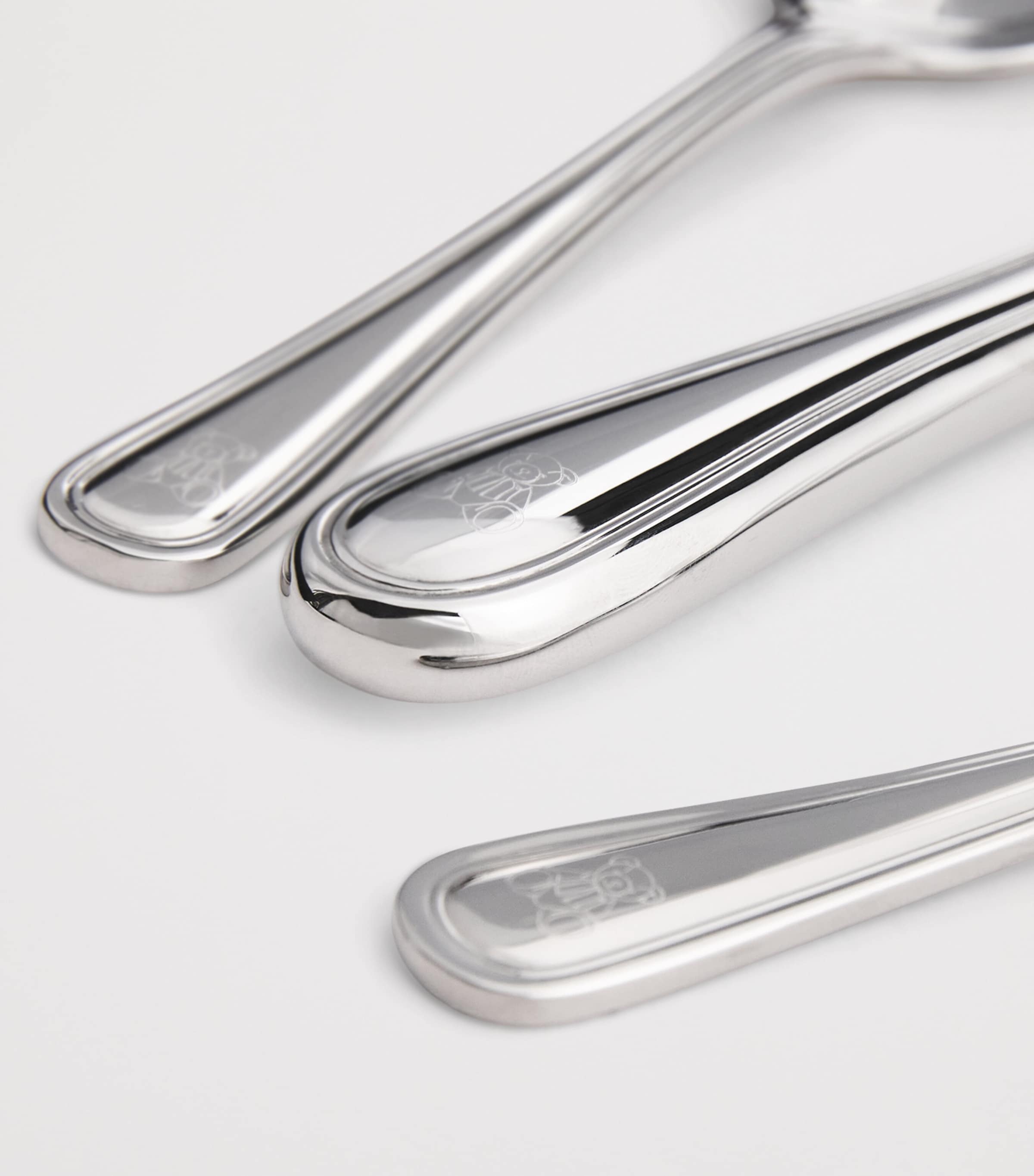 Stainless Steel Harrods Bear Children's Cutlery Set MULTI Image 3