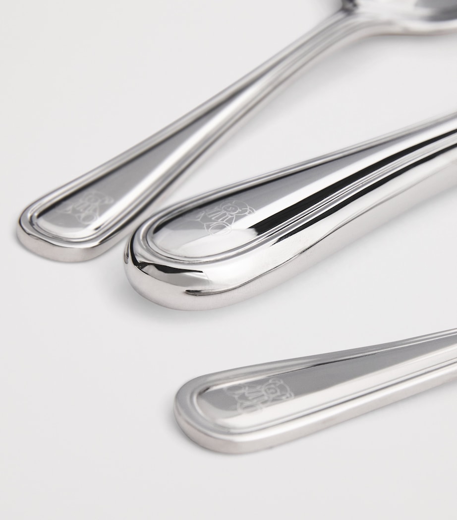 Stainless Steel Harrods Bear Children's Cutlery Set MULTI Image 3