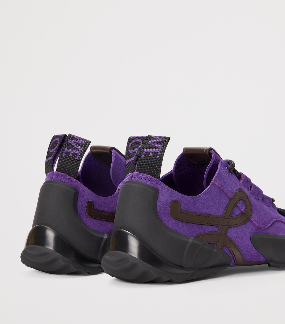Split Leather Grip Sneakers PURPLE/BROWN Image 5