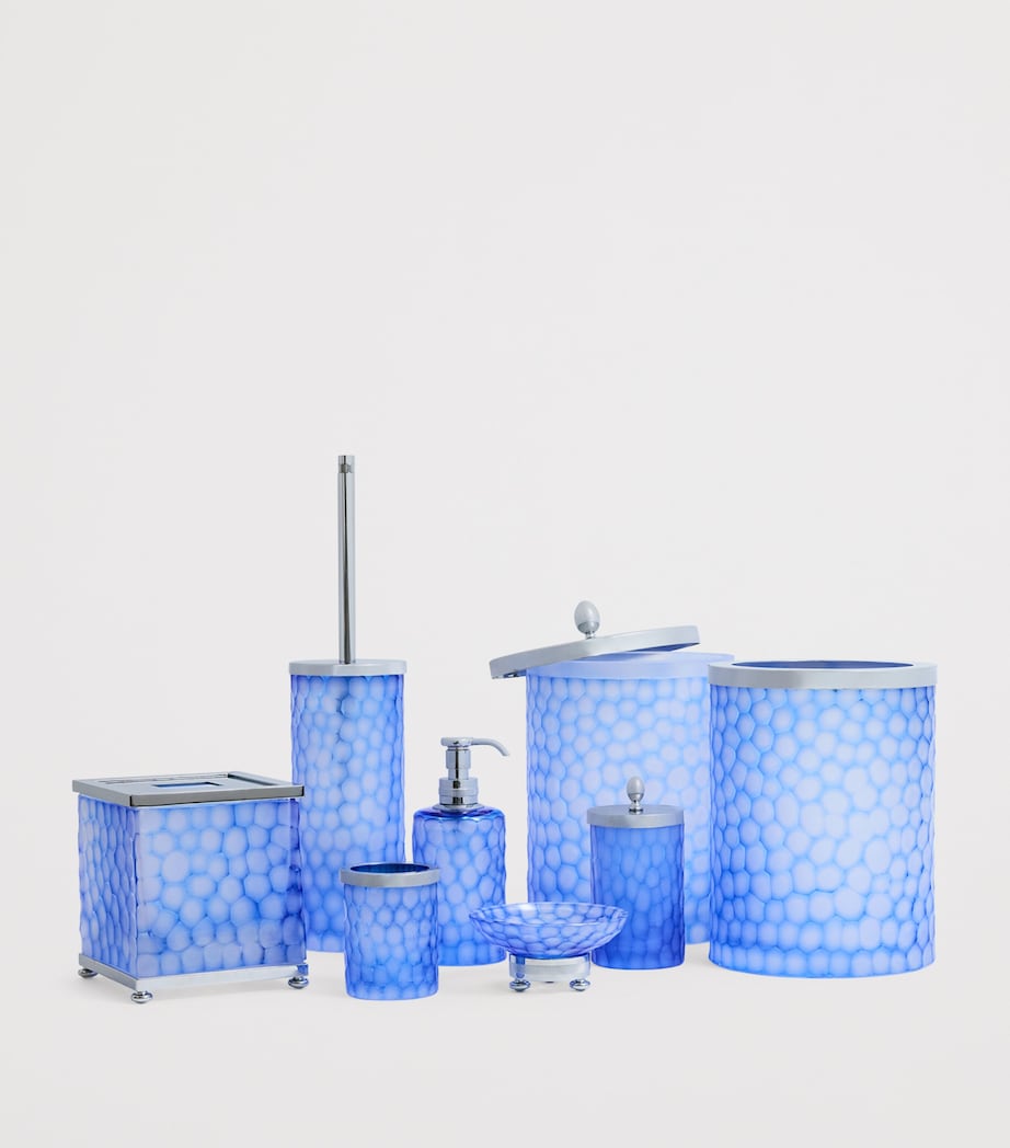 Crystal Ocean Honeycomb Tissue Box BLUE/CHROME Image 2