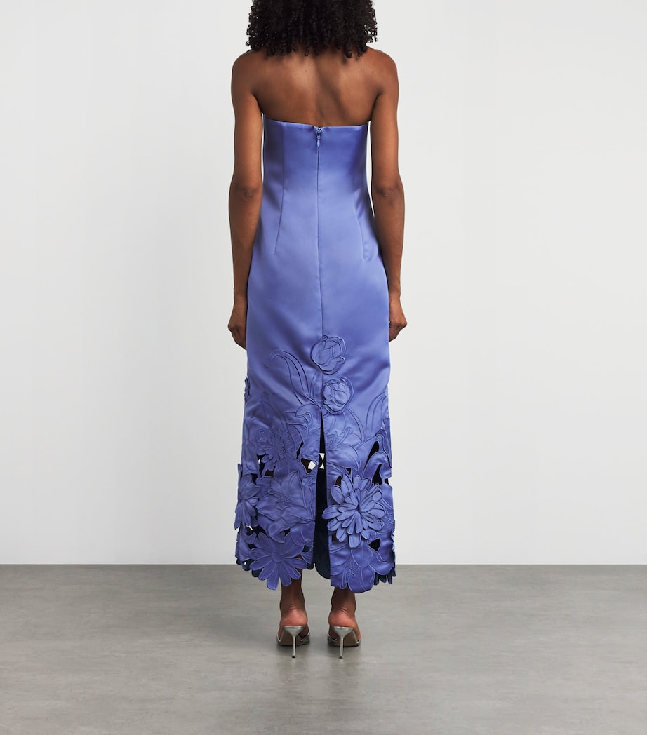 Floral-Appliqué Rayna Maxi Dress MOONLIGHT Image 3