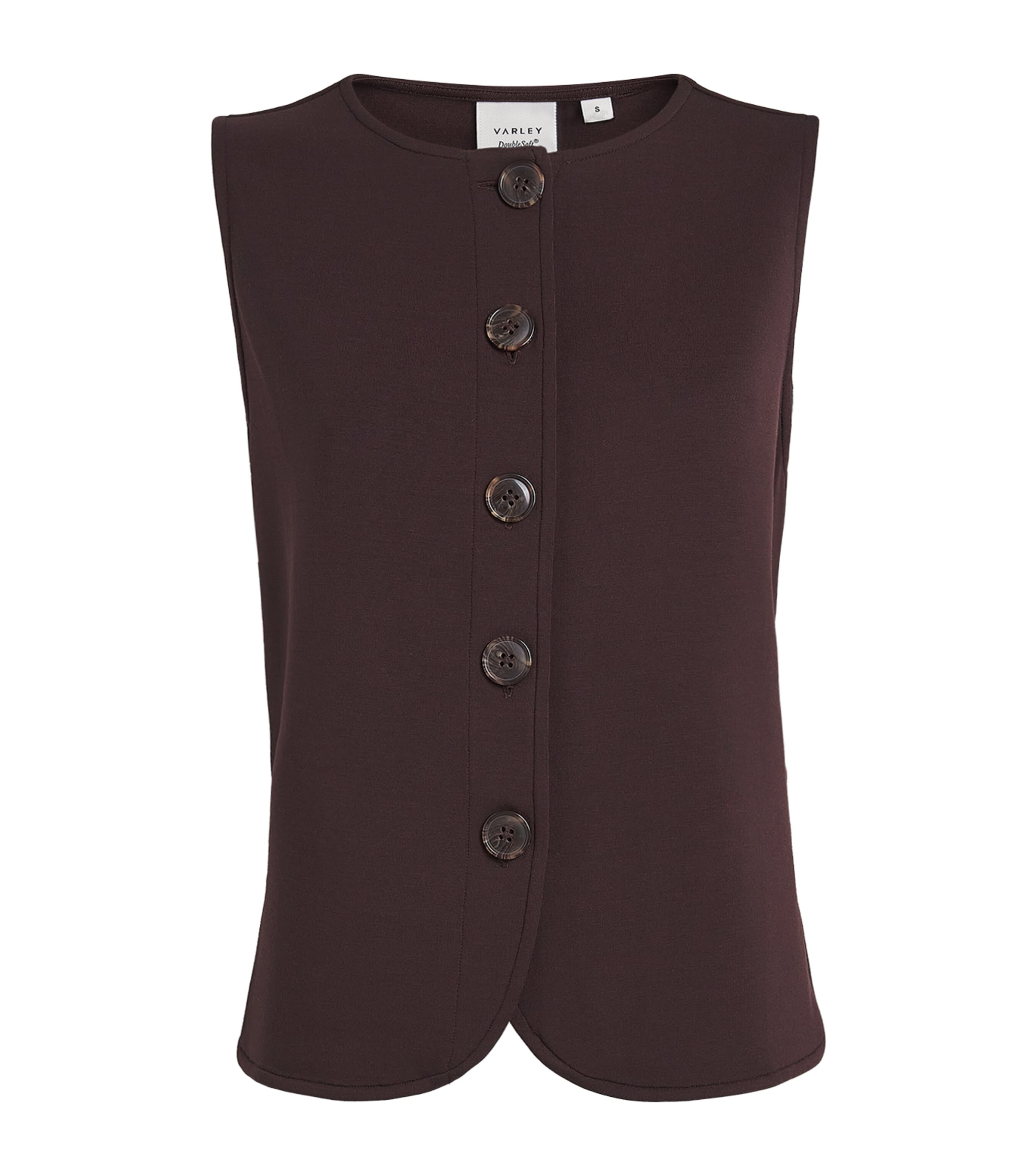 Varley Womens Josie Waistcoat Coffee Bean Image 1
