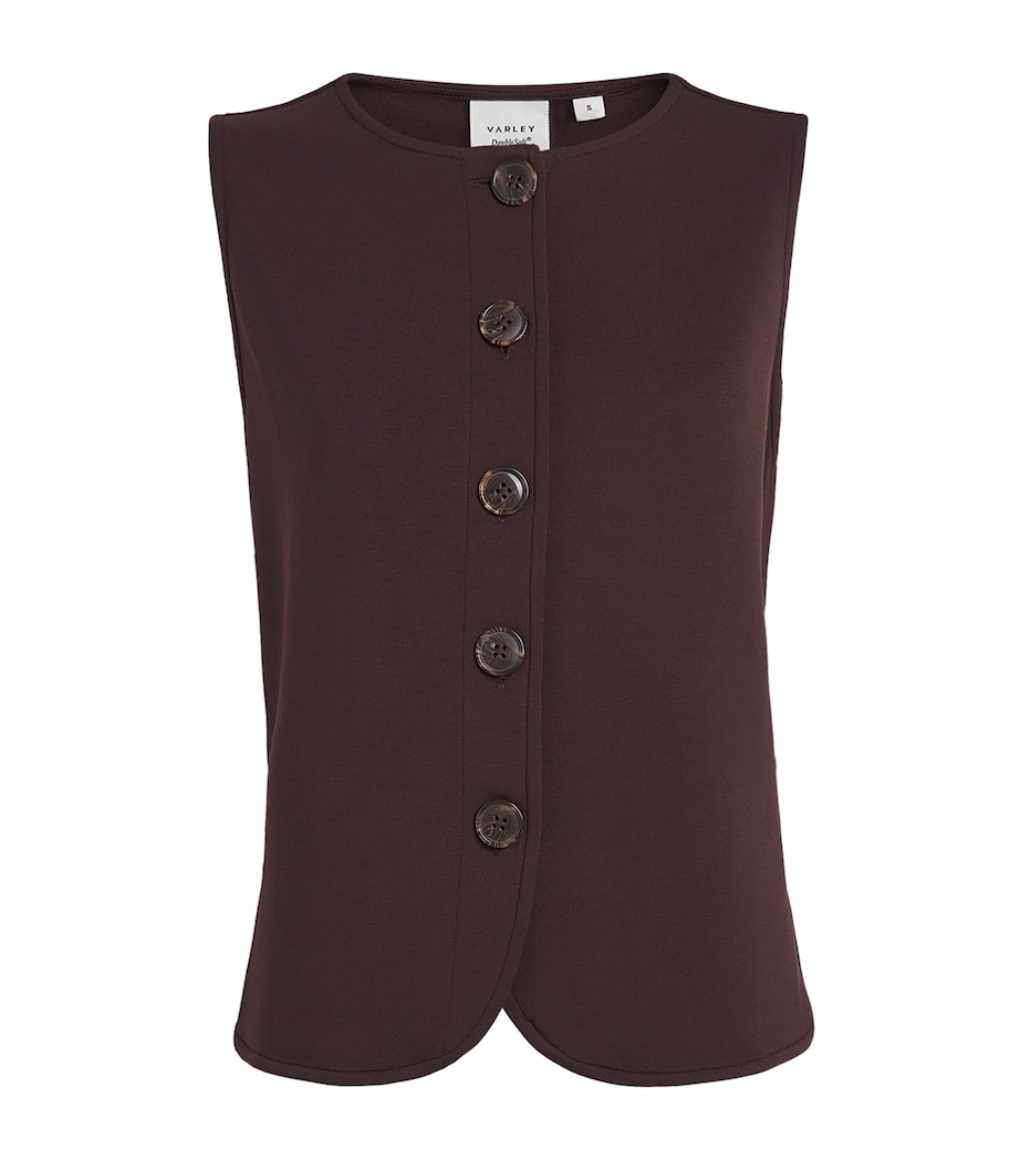 Varley Womens Josie Waistcoat Coffee Bean Image 1