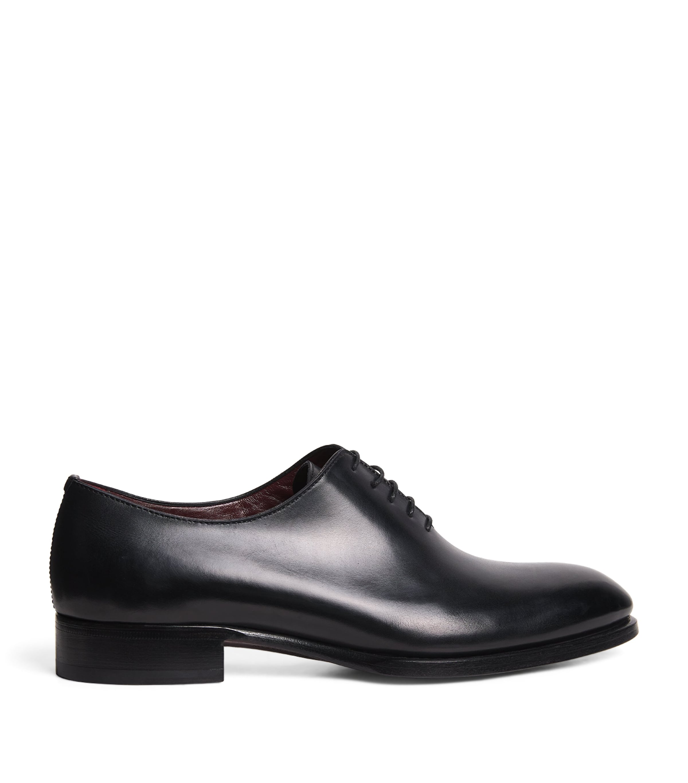 Brioni Leather Oxford Shoes In Black