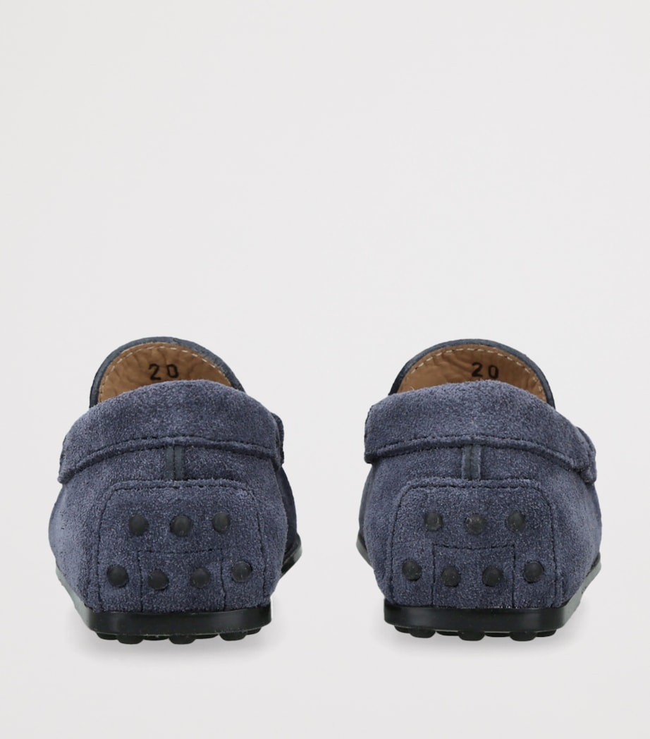 Tod's Suede Gommino Loafers Navy Image 2