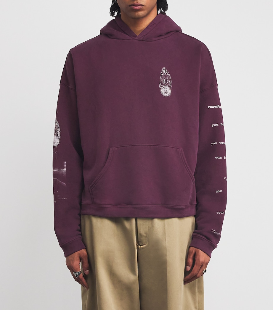 Cotton Remember Me Hoodie BURGUNDY Image 3