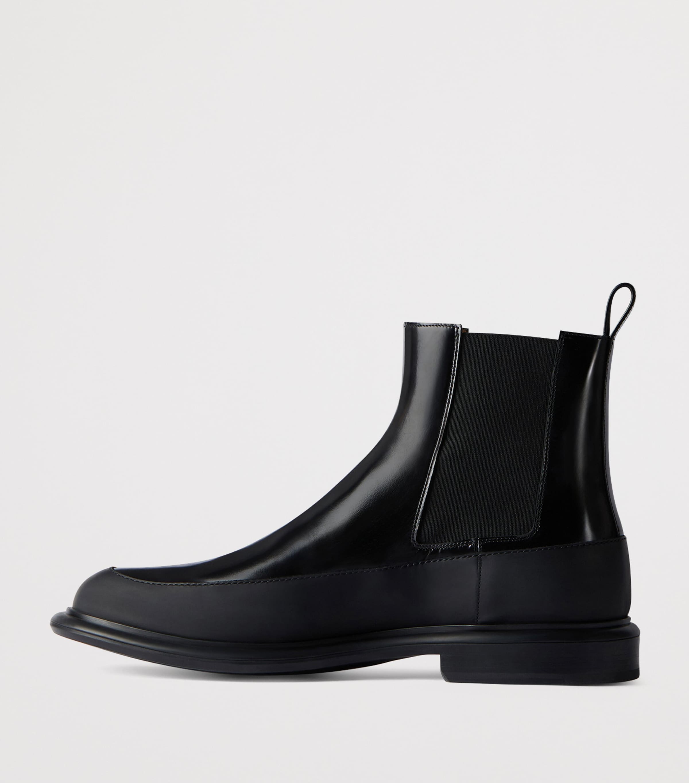 Leather Chelsea Boots BLACK Image 3