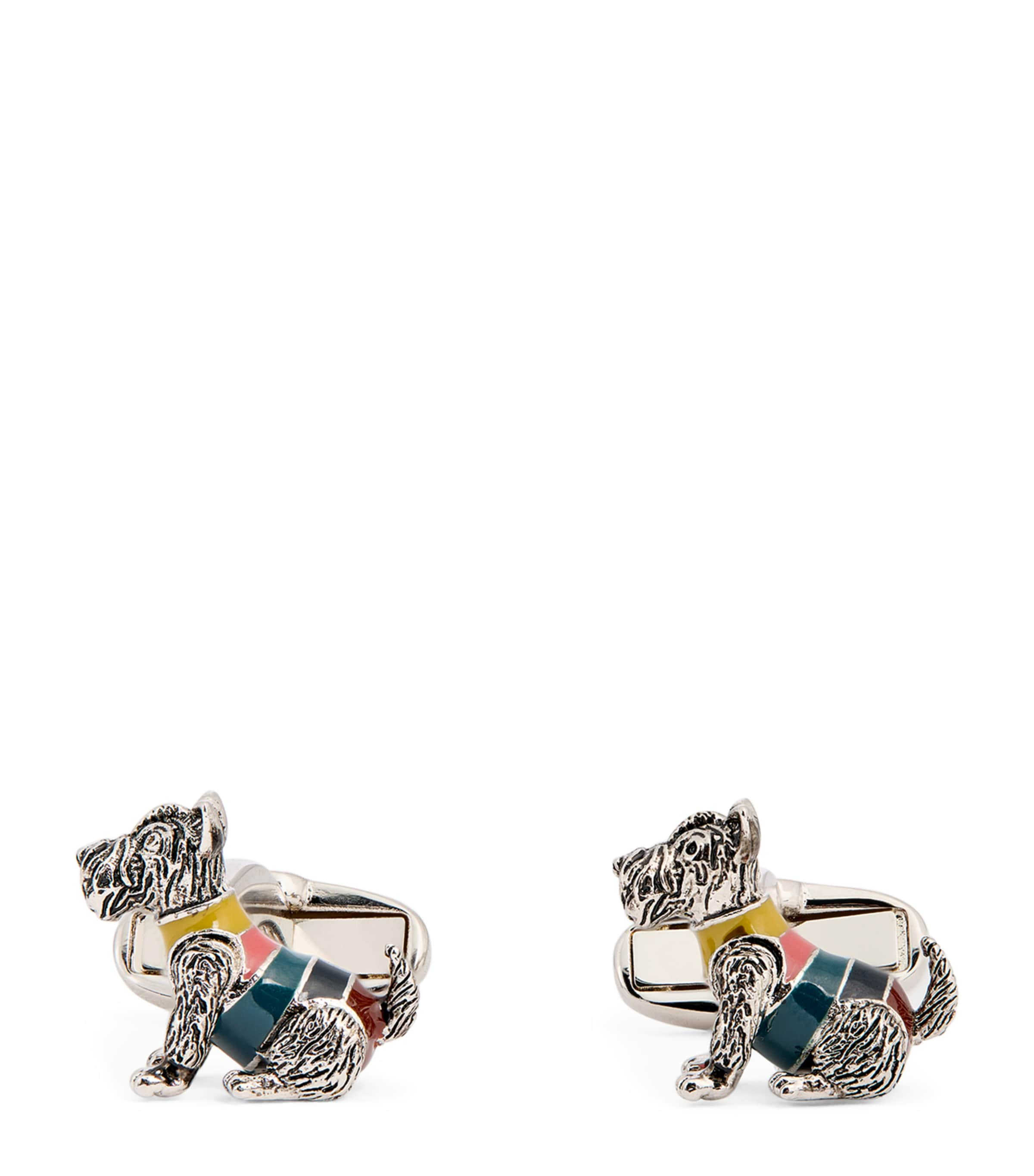 Paul Smith Dog Cufflinks In Gold