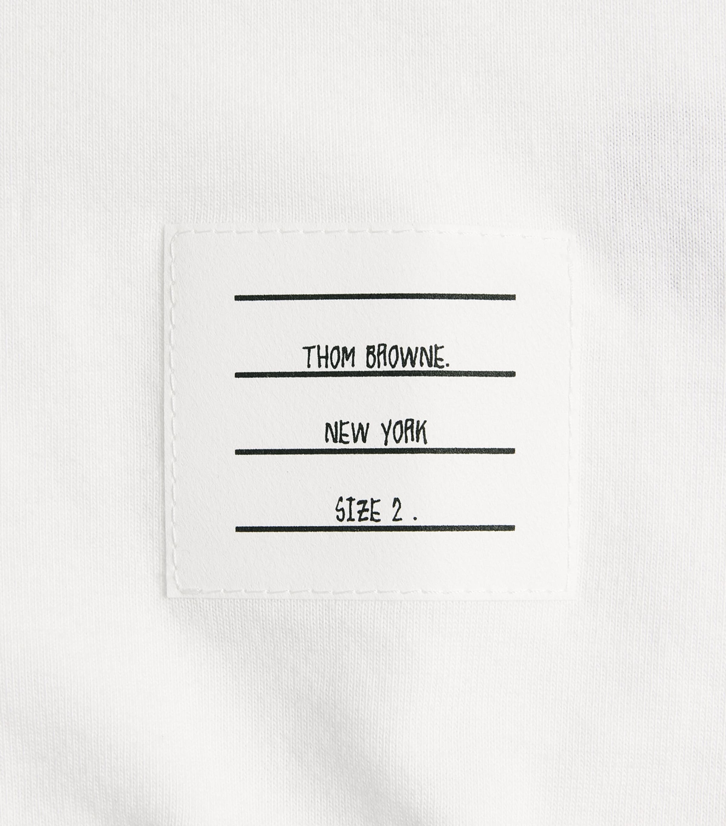 Thom Browne Mens Cotton 4-Bar T-Shirt White Image 6