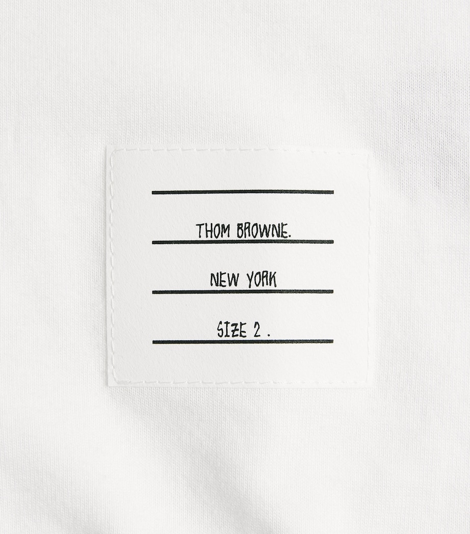 Thom Browne Mens Cotton 4-Bar T-Shirt White Image 6