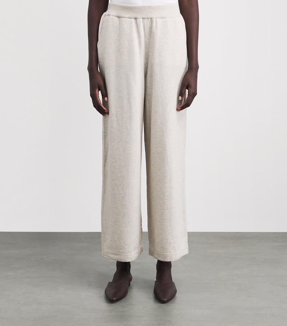 Johnstons Of Elgin Womens Cashmere-Blend Coll Trousers Lunan Sand Image 4