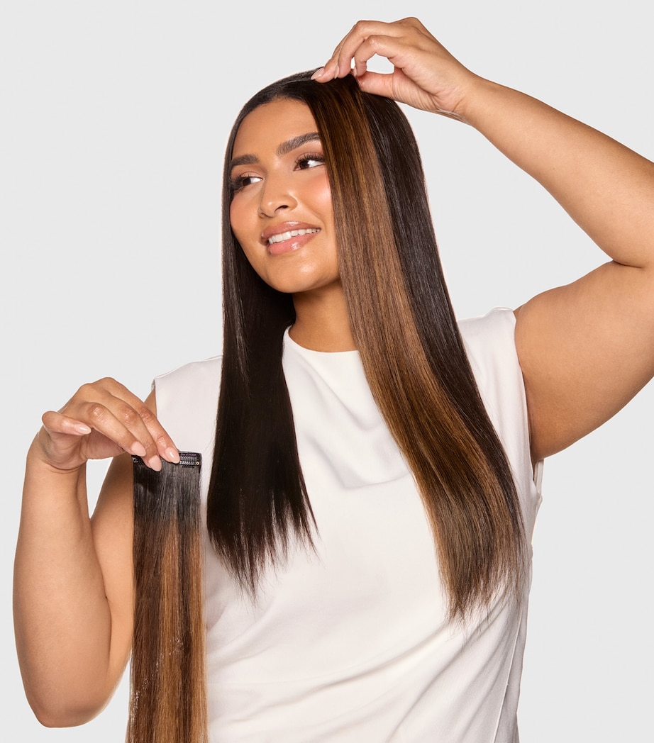 Beauty Works x Huda BARELY THERE Mix & Match Minis Clip-In Hair Extensions (20") CHAMPAGNE BLONDE Image 6